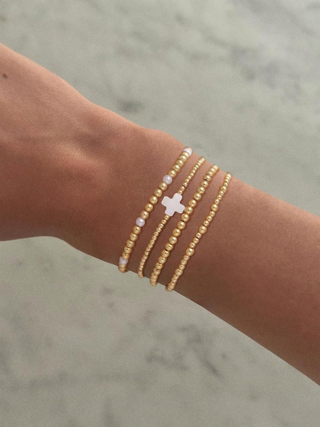 Manufacturer  Bracelets for Women, Waterproof 14K Gold/Silver Plated Stackable Bracelets for Women Non Tarnish Trendy Dainty Paperclip Figaro Box Herringbone Hand Chain Bracelet Pack Stack Adjustable Jewelry for Women  bracelets
