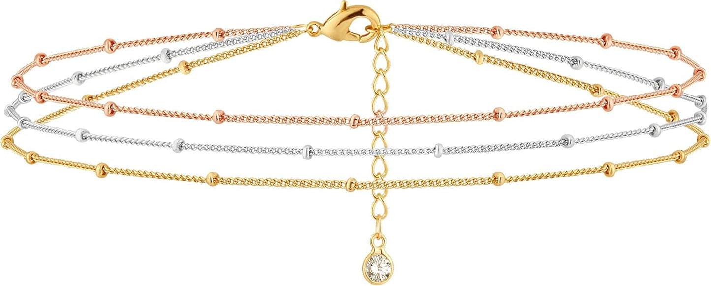 Manufacturer  MEVECCO Bracelet for Women 14K Gold Plated Dainty Chain Simple Jewelry Cute Handmade Minimalist for Her  bracelets