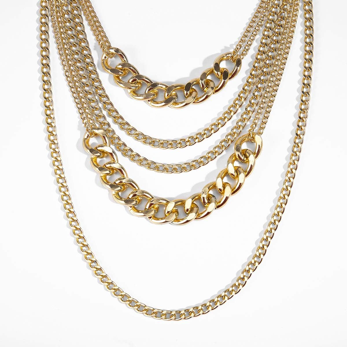Manufacturer  CSIYANJRY99 Chunky Gold Necklaces for Women,Multilayer Punk 80s Hip Hop Necklace,Layered Cuban Link Chain Statement Necklace 90s Freaknik Outfit Accessories for Women  necklace