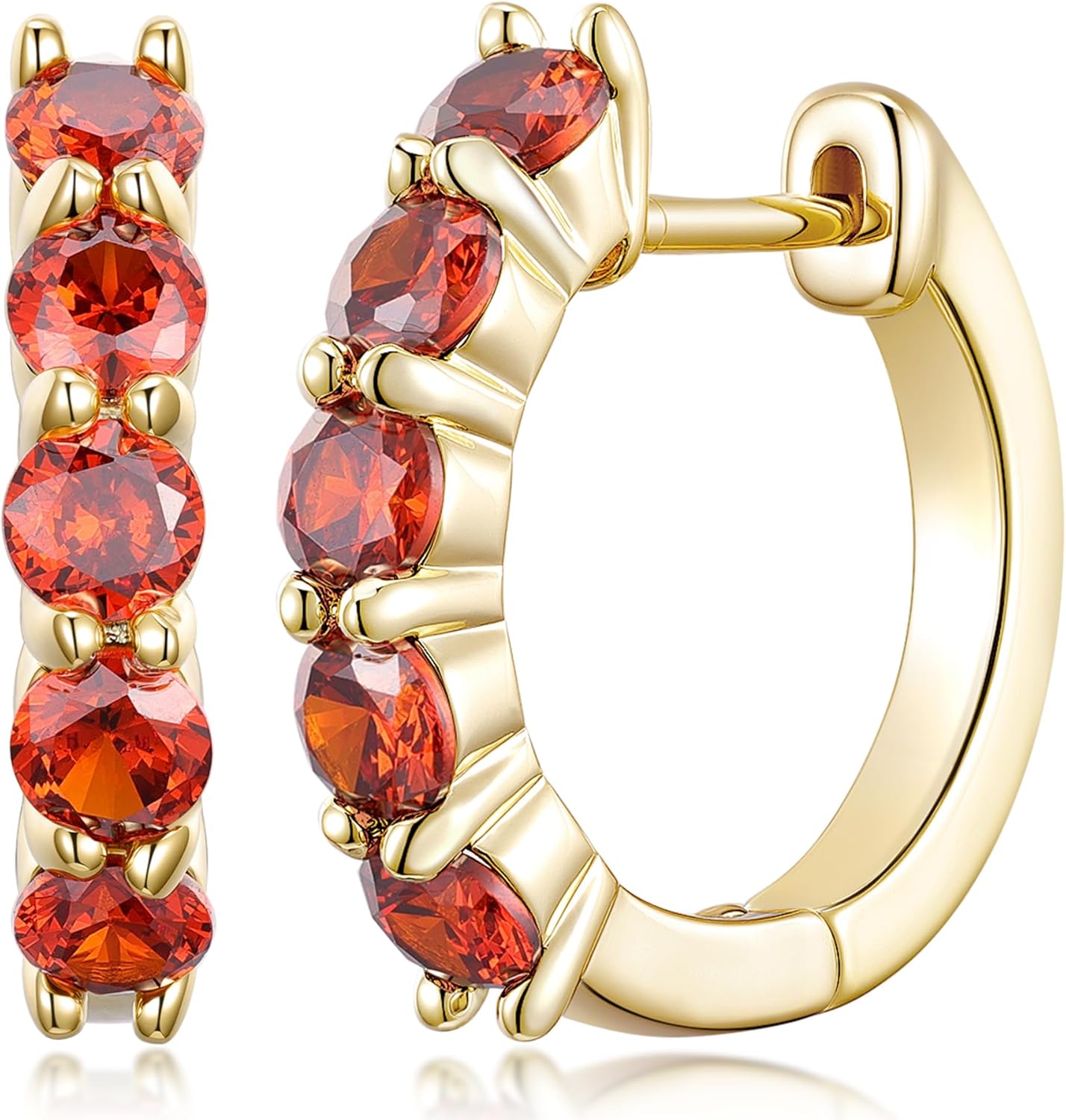 Manufacturer  Evabelle Gold Hoop Earrings for Women 14K Real Gold Plated Cubic Zirconia Diamond Hoop Earrings Huggie Hoop Earring Women Earrings Earring for Men 925 Sterling Silver Post Hypoallergenic  earring