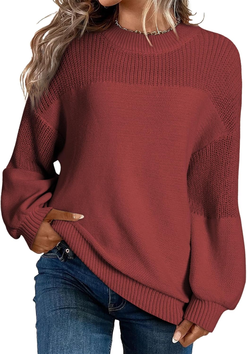 Manufacturer  Dokotoo Women's Casual Long Sleeve Sweaters Loose Crewneck Knit Solid Pullover Sweater Jumper Tops   sweaters