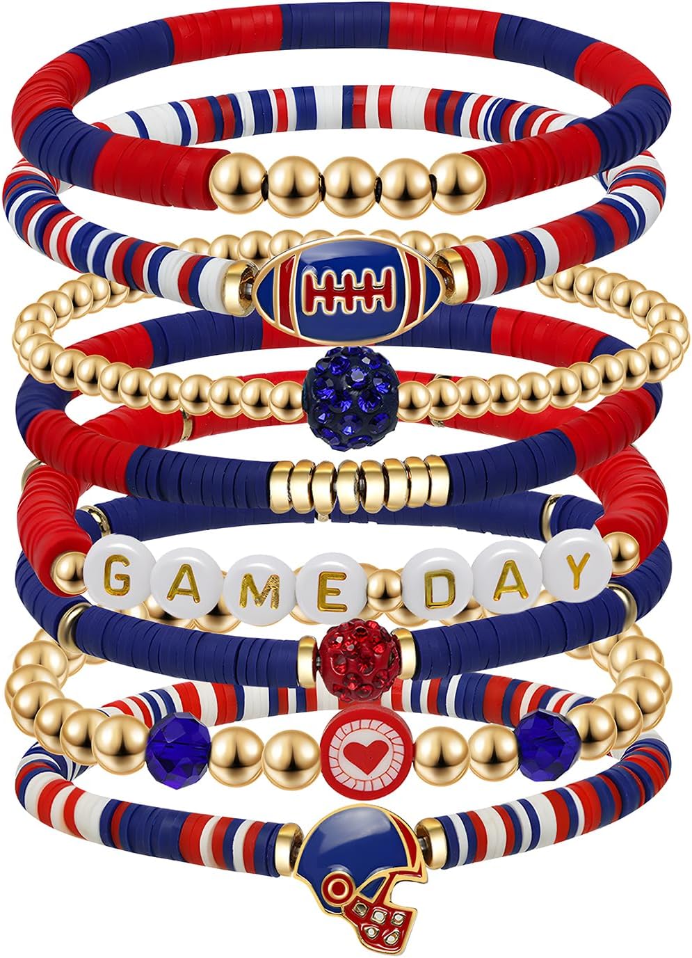 Manufacturer  Artlunar Game Day Football Charm Bracelet: Stackable Sports Jewelry for Moms & Dads - Perfect for Football Fans  bracelets