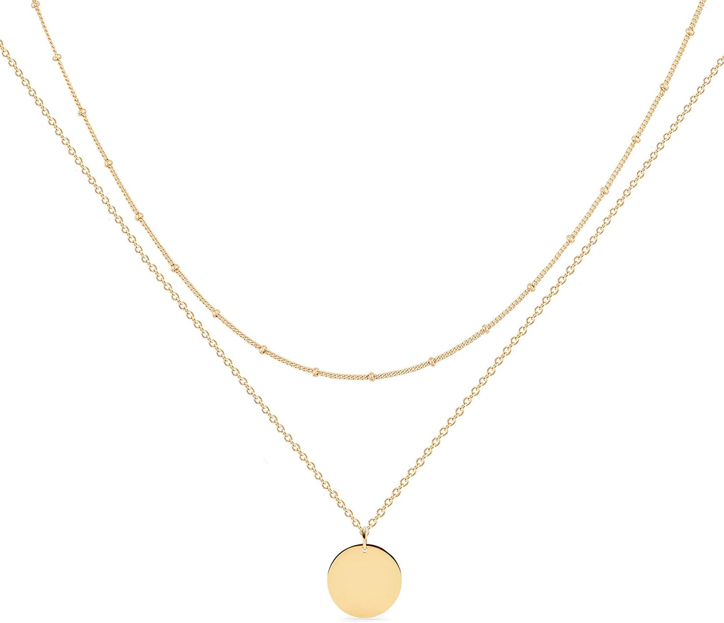 Manufacturer  MEVECCO Layered Heart Necklace Pendant Handmade 18k Gold Plated Dainty Gold Choker Arrow Bar Layering Long Necklace for Women  necklace