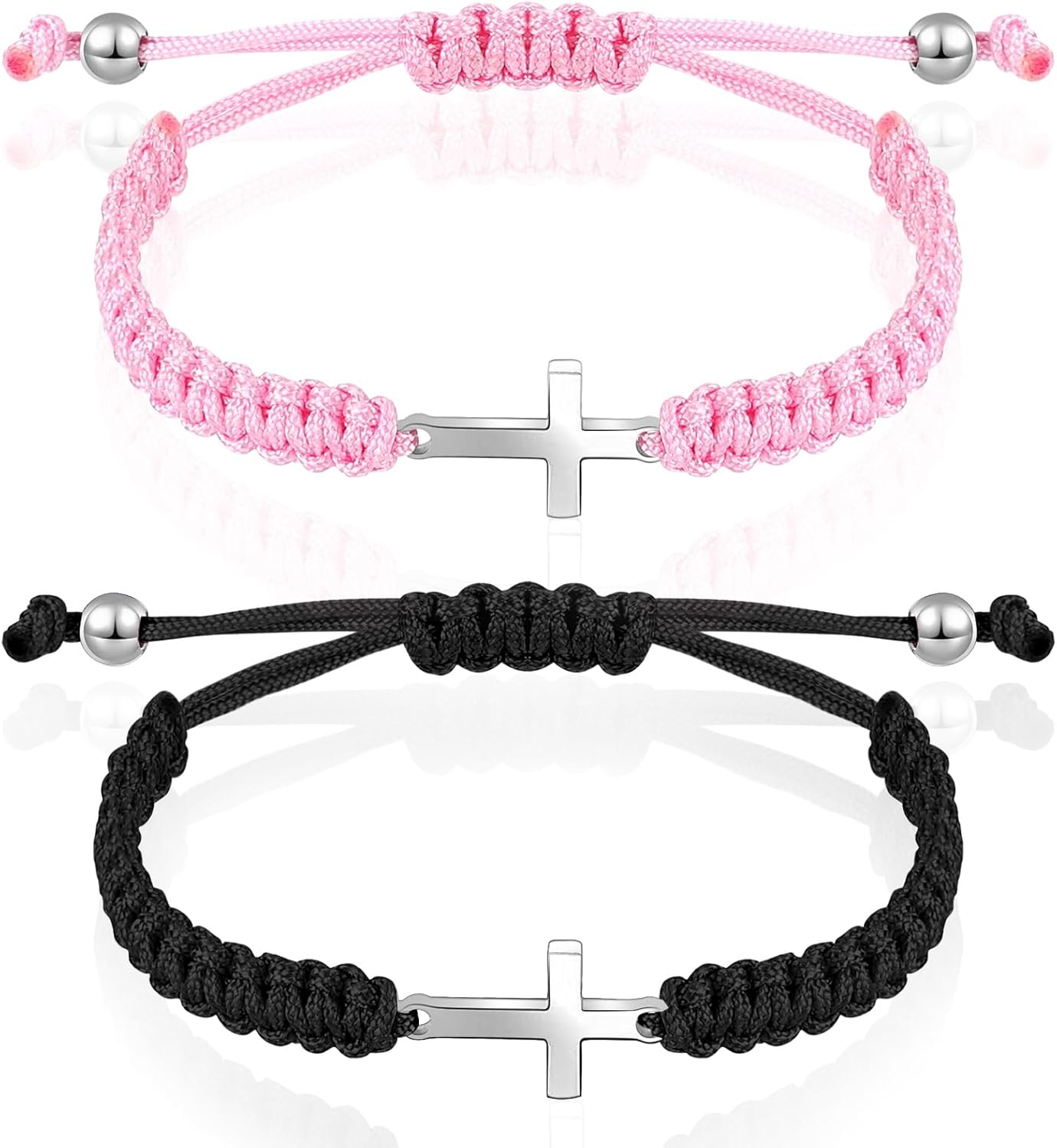 Manufacturer  Sureio Cross Friendship Bracelet Adjustable Braided Rope Jesus Christian Cross Bracelets Matching Couple String Lucky Strand BFF Wristband for Women Men Boy Girls Easter Baptism  bracelets