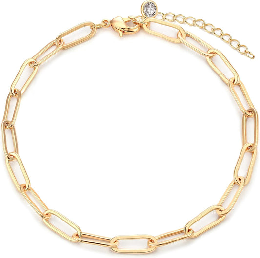 Manufacturer  MEVECCO Bracelet for Women 14K Gold Plated Dainty Chain Simple Jewelry Cute Handmade Minimalist for Her  bracelets