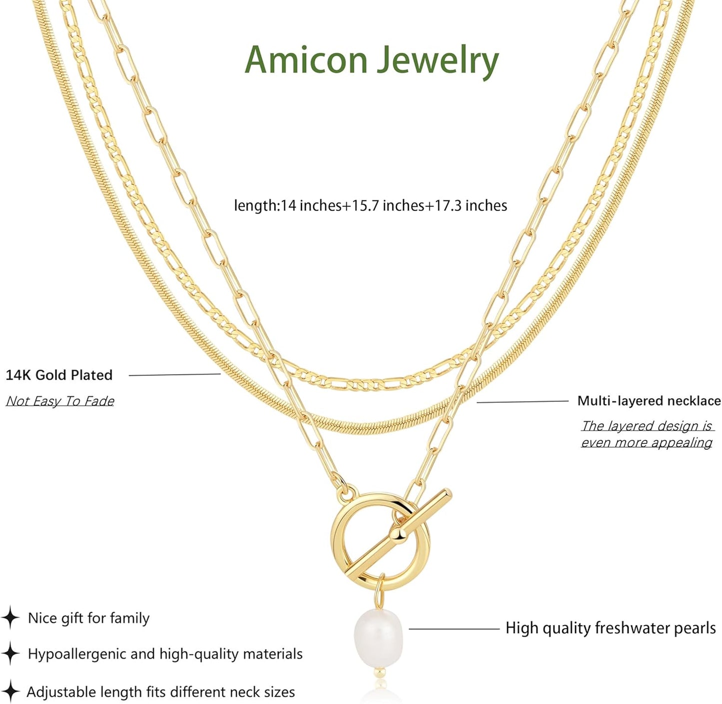 Manufacturer  Gold/Silver Layered Necklaces for Women,Dainty 14k Gold Plated Stackable Choker Necklaces for Women,Trendy Layering Coin Chain Pendant Jewelry Set Gifts  necklace