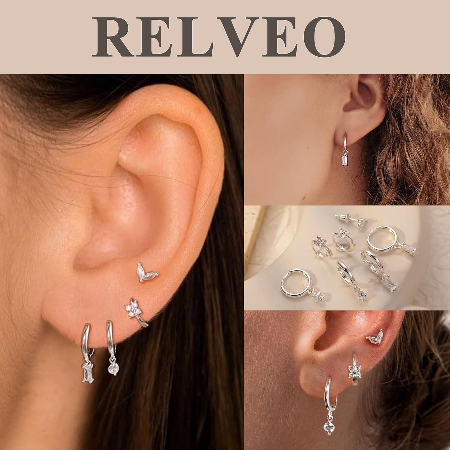 Manufacturer  Dainty Silver Earrings for Women 14k Gold Plated Lightweight Hoop Earrings Set for Women Trendy Small Silver Hoop Huggie Jewelry  earring