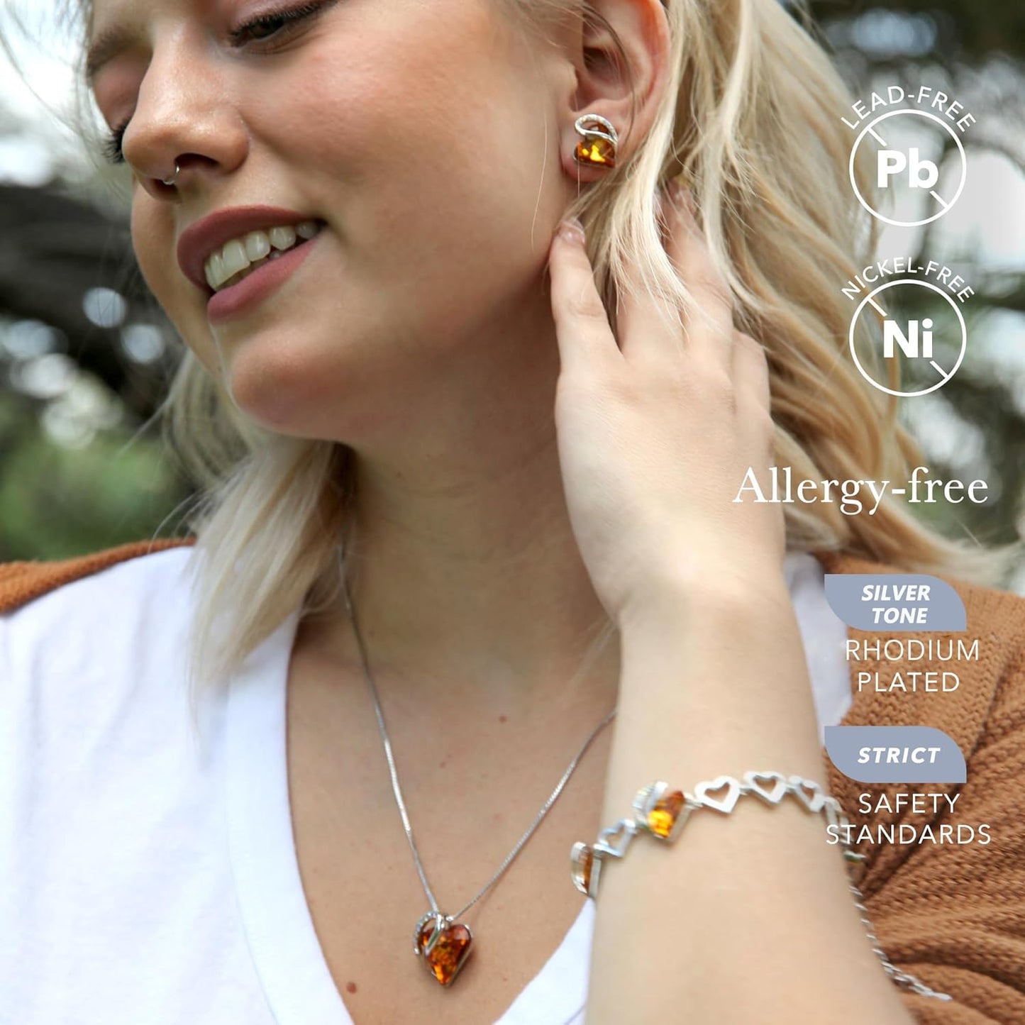 Manufacturer  Earrings for Women, Mothers Day Gift for Mom, Heart Birthstone Crystal Stud Earring, Silver Plated Birthday Jewelry  earring