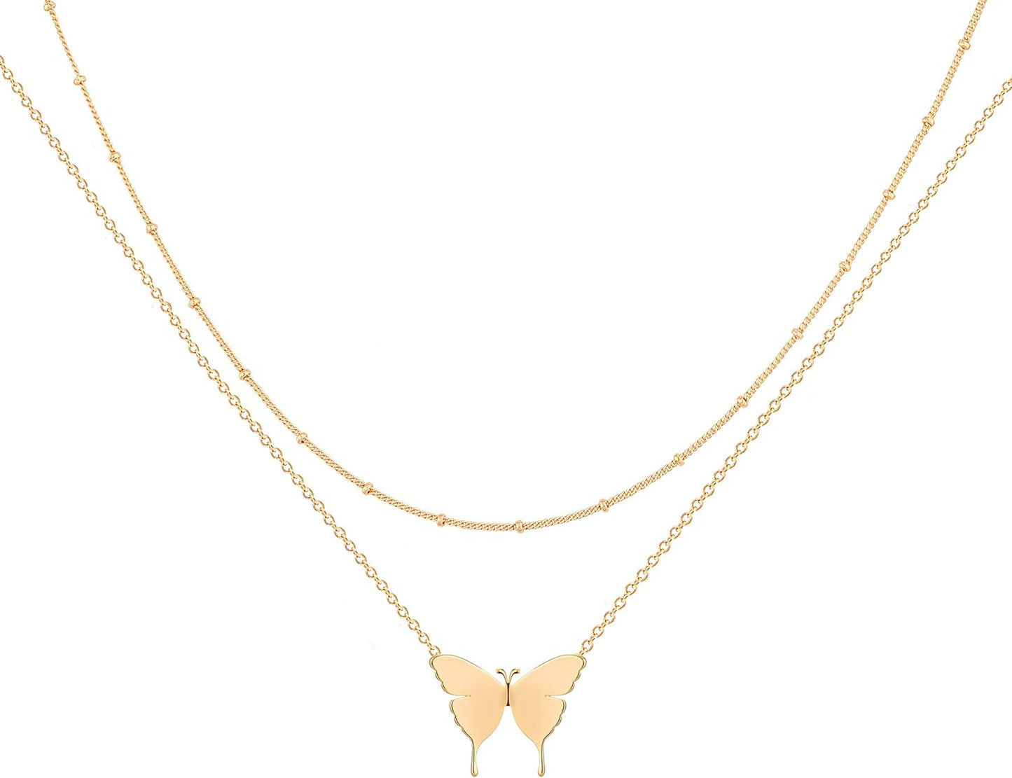 Manufacturer  MEVECCO Layered Heart Necklace Pendant Handmade 18k Gold Plated Dainty Gold Choker Arrow Bar Layering Long Necklace for Women  necklace