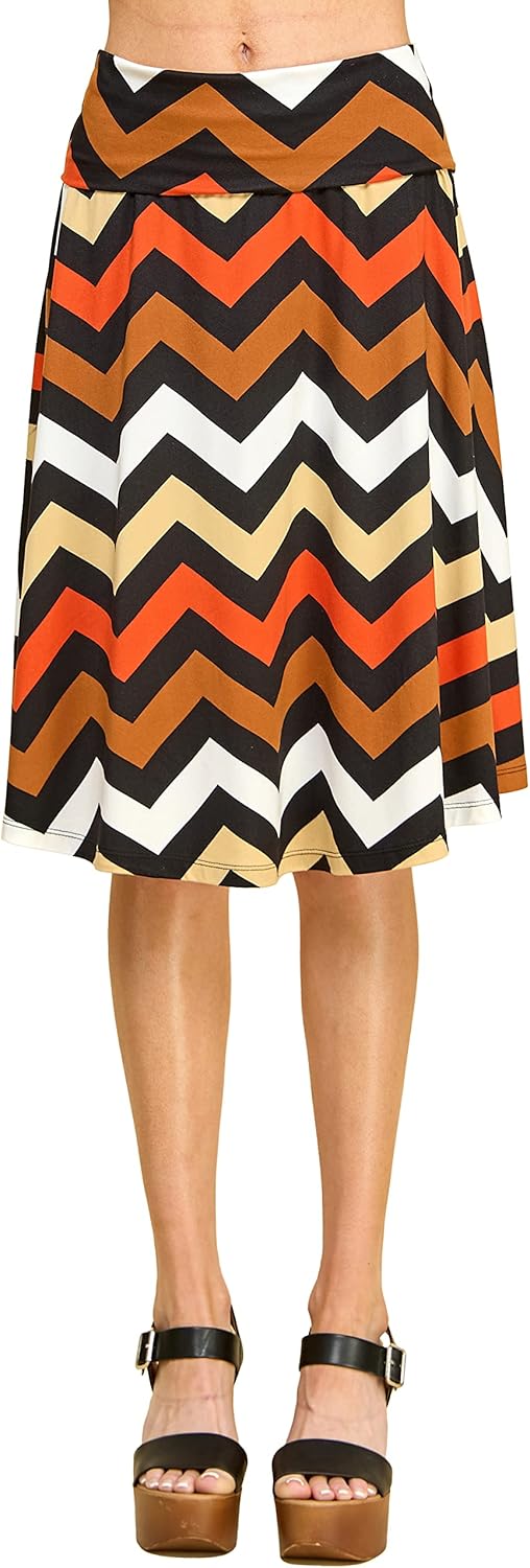 Manufacturer  Lock and Love Women's Solid Ombre Lightweight Flare Midi Pull On Closure Skirts S-XXXL Plus Size