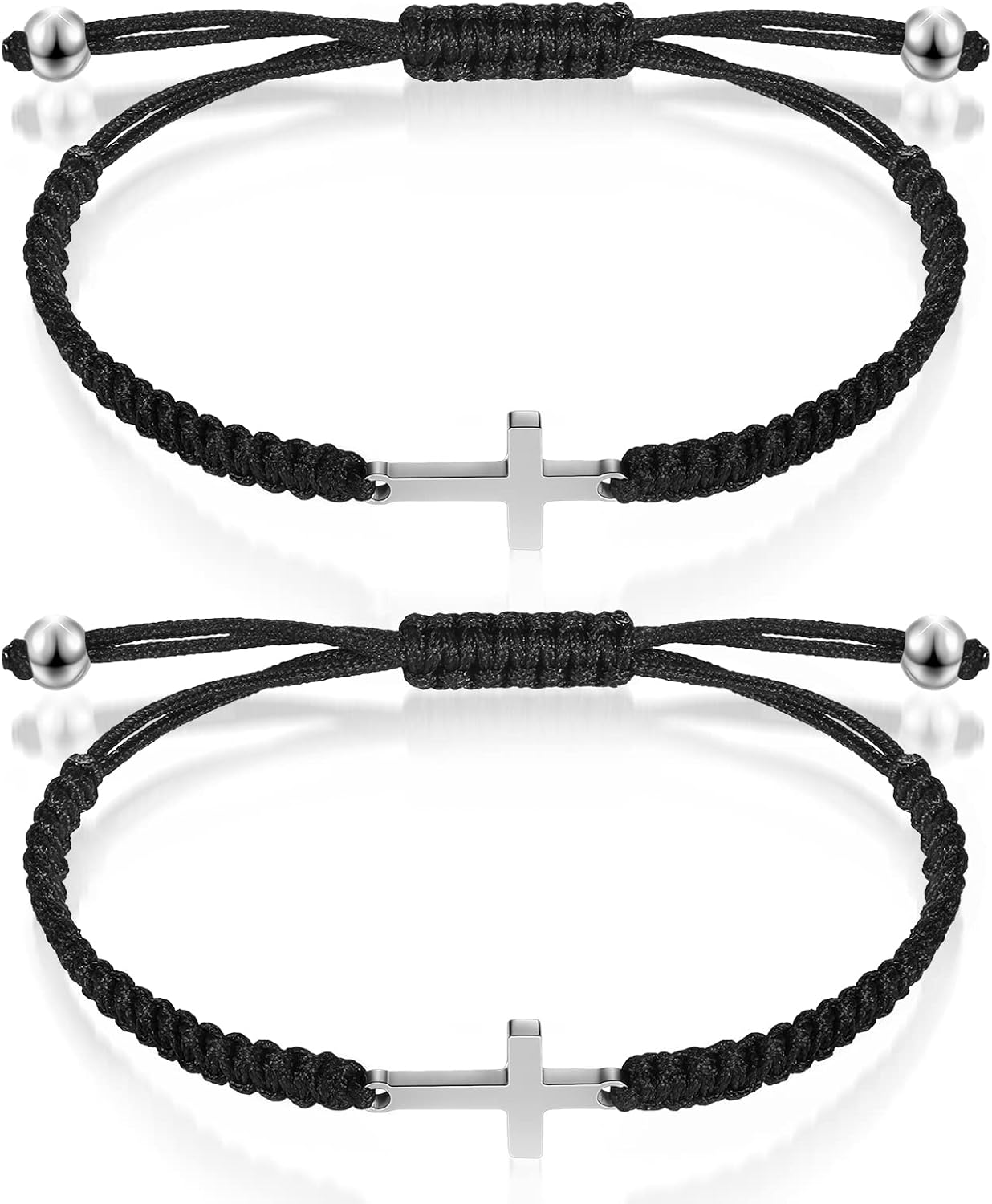 Manufacturer  Sureio Cross Friendship Bracelet Adjustable Braided Rope Jesus Christian Cross Bracelets Matching Couple String Lucky Strand BFF Wristband for Women Men Boy Girls Easter Baptism  bracelets