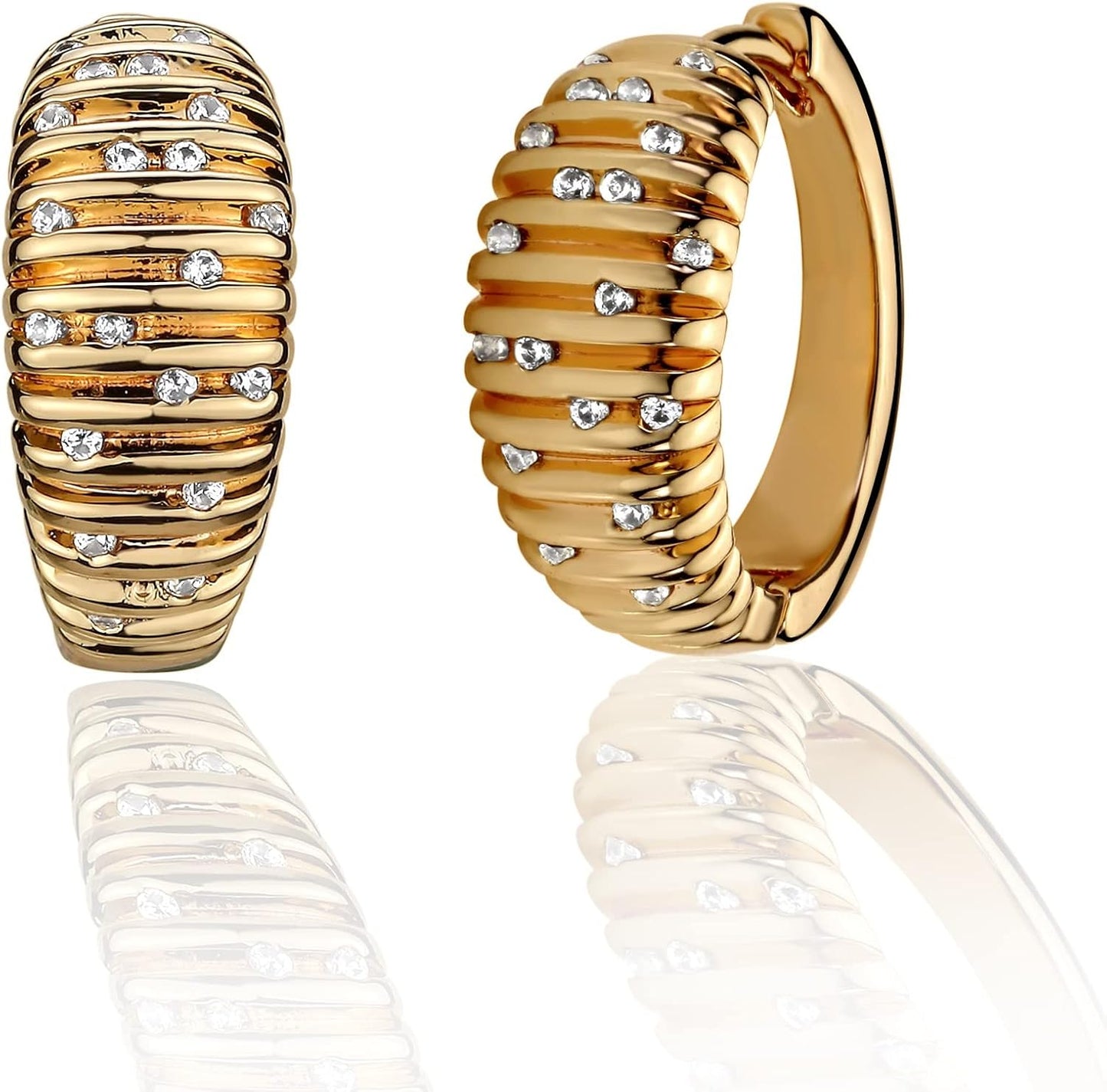 Manufacturer  VACRONA Cubic Zirconia Huggie Earrings 14k Gold Plated Tiny Earrings Small Huggie Hoop Earrings Simple Lightweight Hoops Gift for Women  earring