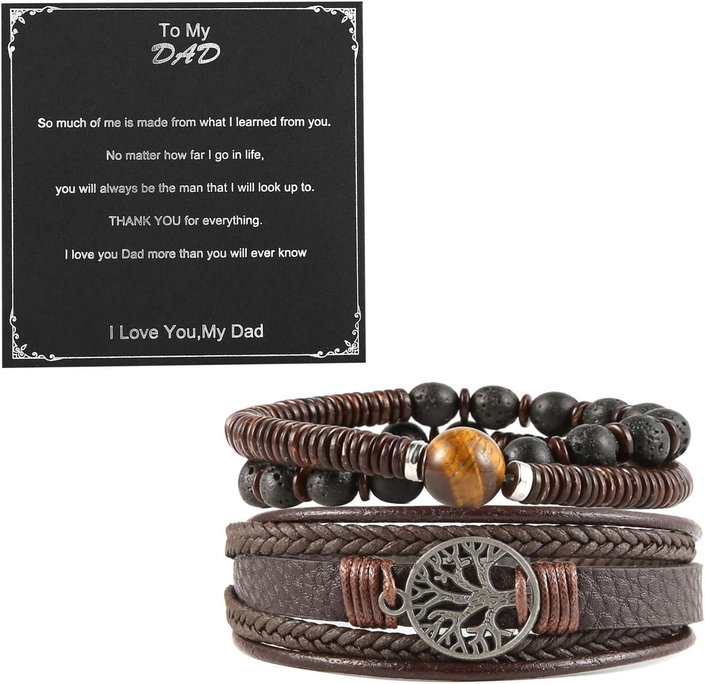 Manufacturer  HZMAN Genuine Leather Tree of life Bracelets Men Women, Tiger Eye Natural Stone Lava Rock Beads Ethnic Tribal Elastic Bracelets Wristbands  bracelets