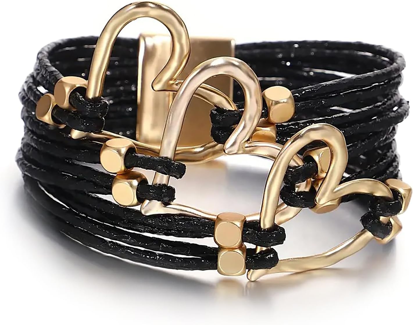 Manufacturer  Fesciory Leather Wrap Bracelets for Women, Boho Leopard Multi-Layer Crystal Beads Cuff Bracelet Jewelry  bracelets