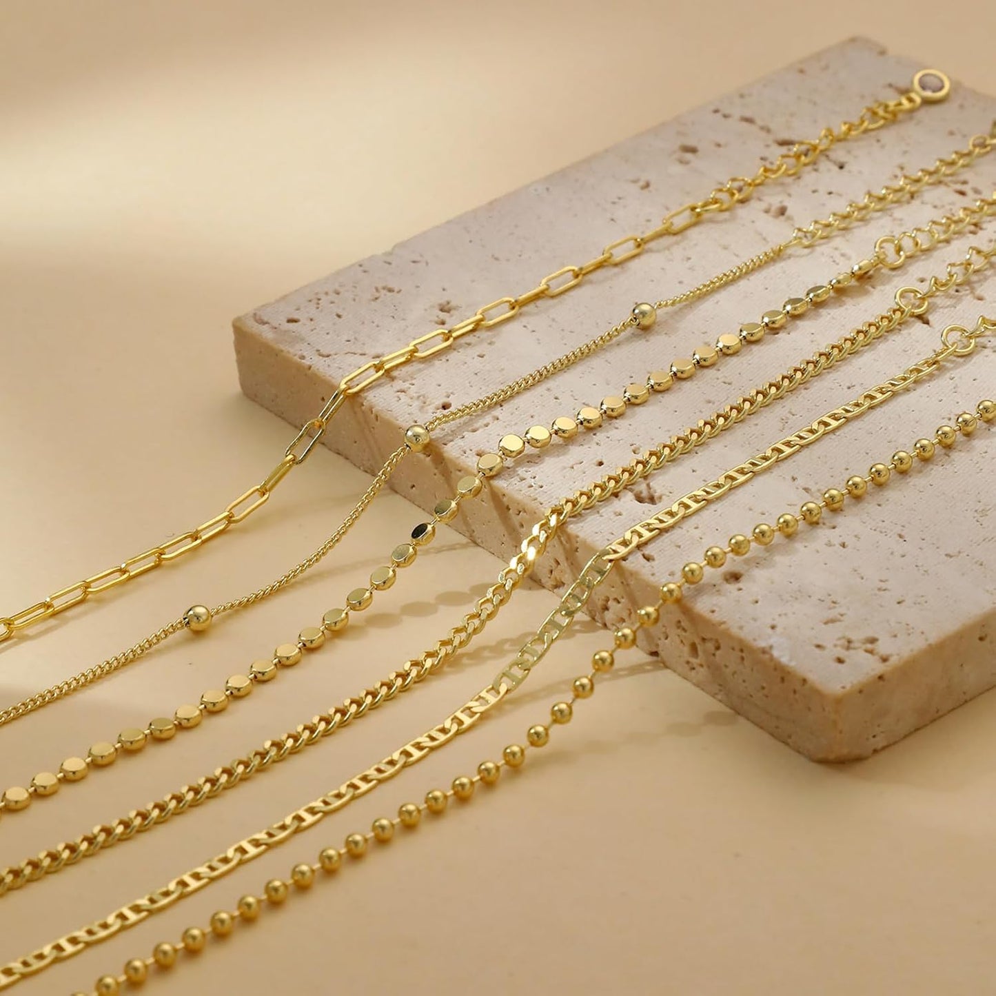 Manufacturer  Dainty 14K Gold Bracelets for Women - Waterproof Stackable Gold Bracelet Set - Perfect for Stylish Women  bracelets