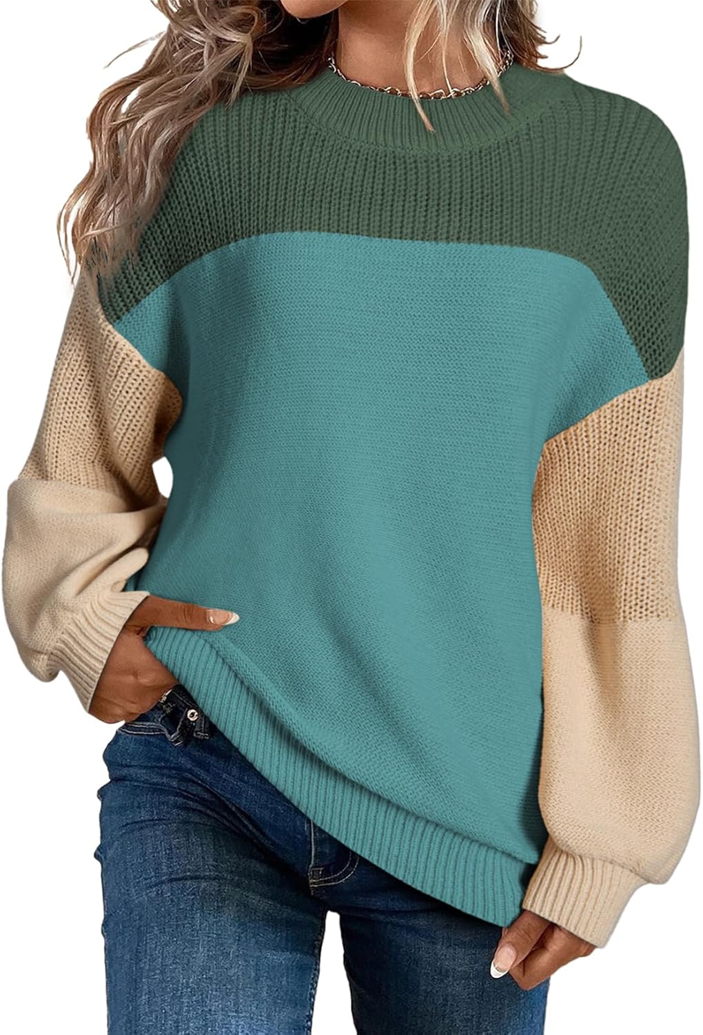 Manufacturer  Dokotoo Women's Casual Long Sleeve Sweaters Loose Crewneck Knit Solid Pullover Sweater Jumper Tops   sweaters