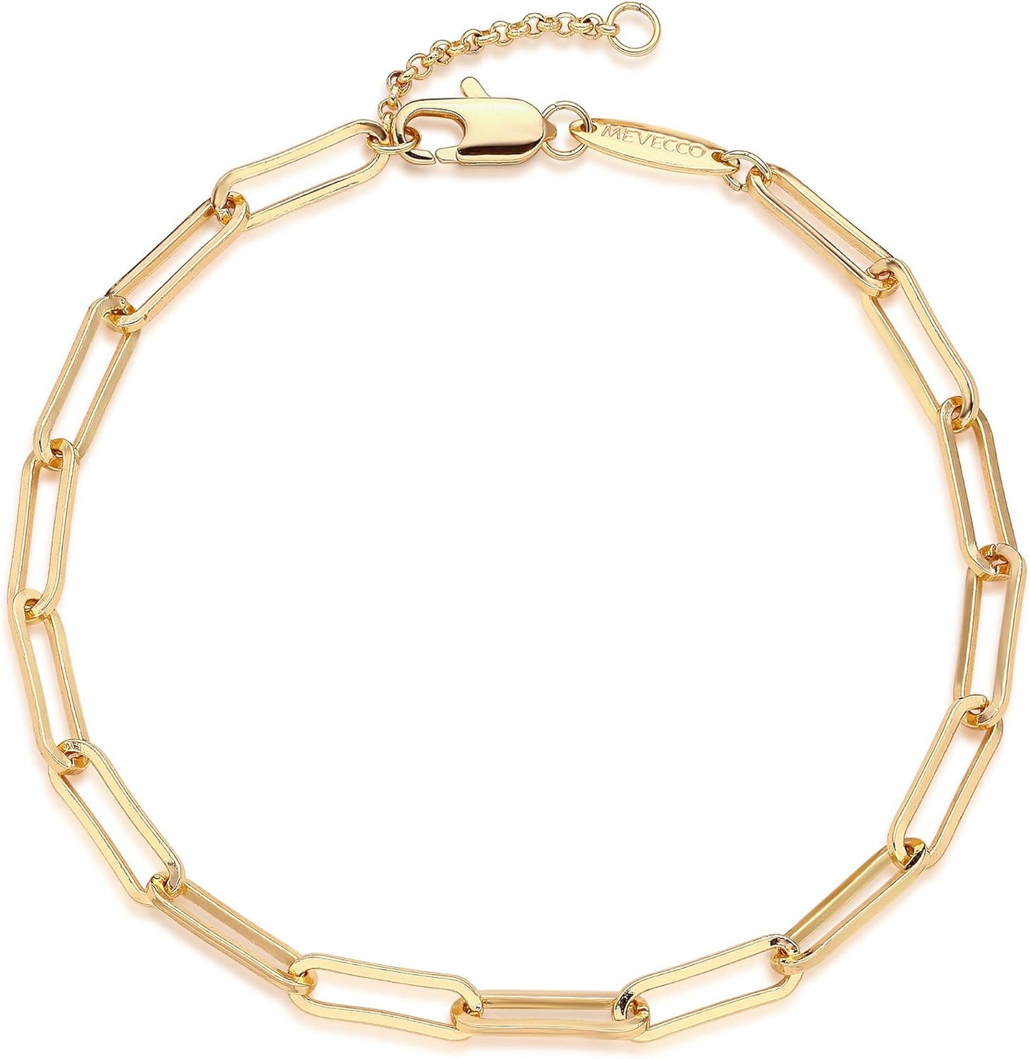 Manufacturer  MEVECCO Bracelet for Women 14K Gold Plated Dainty Chain Simple Jewelry Cute Handmade Minimalist for Her  bracelets