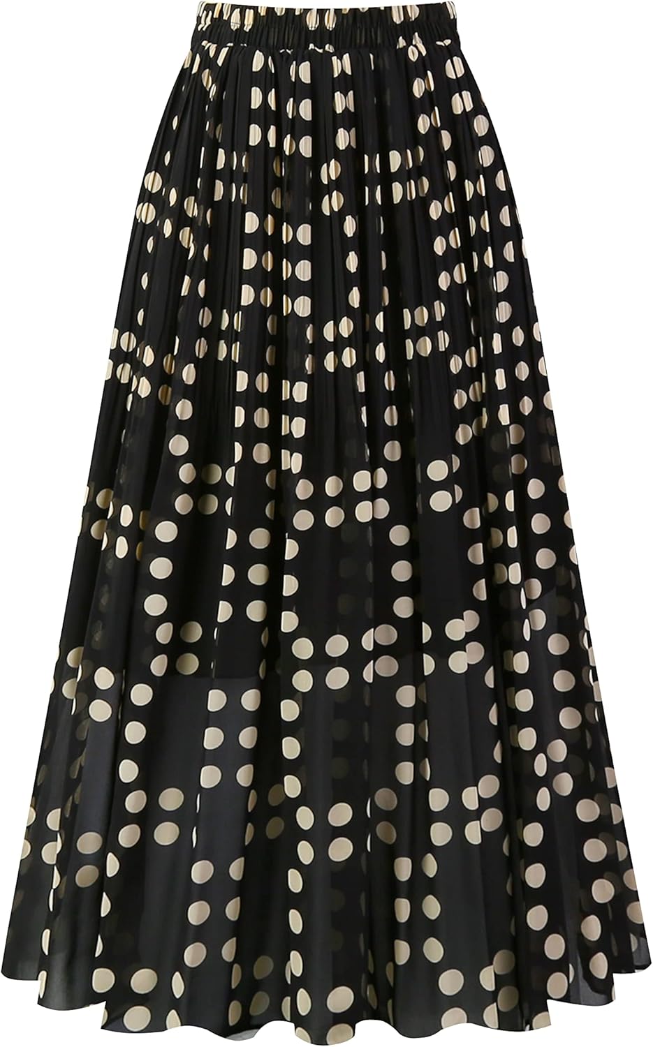 Manufacturer  Kingfancy Women's Pleated Skirt Chiffon Elastic Waist A-Line Midi Length Skirt skirts