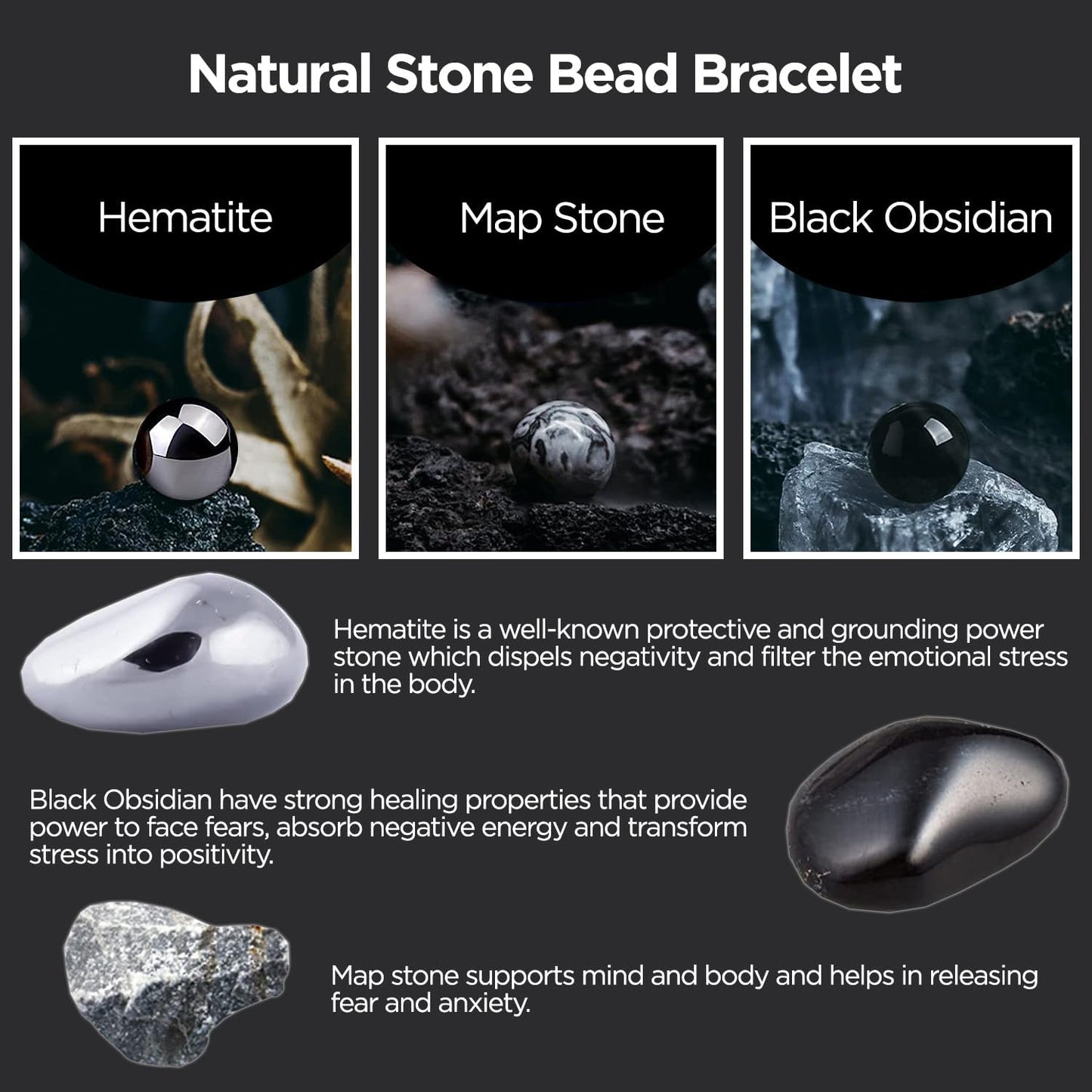 Manufacturer  Manufacturer  Magnetic Healing Bracelet – Adjustable Hematite Bracelet for Lymph Drainage, Arthritis, Anxiety Relief, Swelling Reduction & Weight Loss – Slimming Bracelet for Women & Men  bracelets