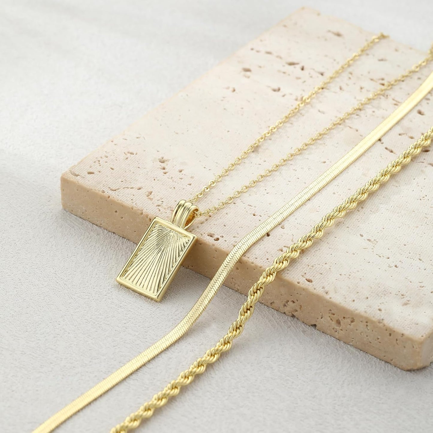 Manufacturer  Layered Gold Silver Necklaces for Women, Stackable Stack 14K Real Gold Plated Silver Chain Necklace Diamond Circle CZ Layering Pendant Necklaces Trendy Gold Jewelry Set Gifts  Necklace