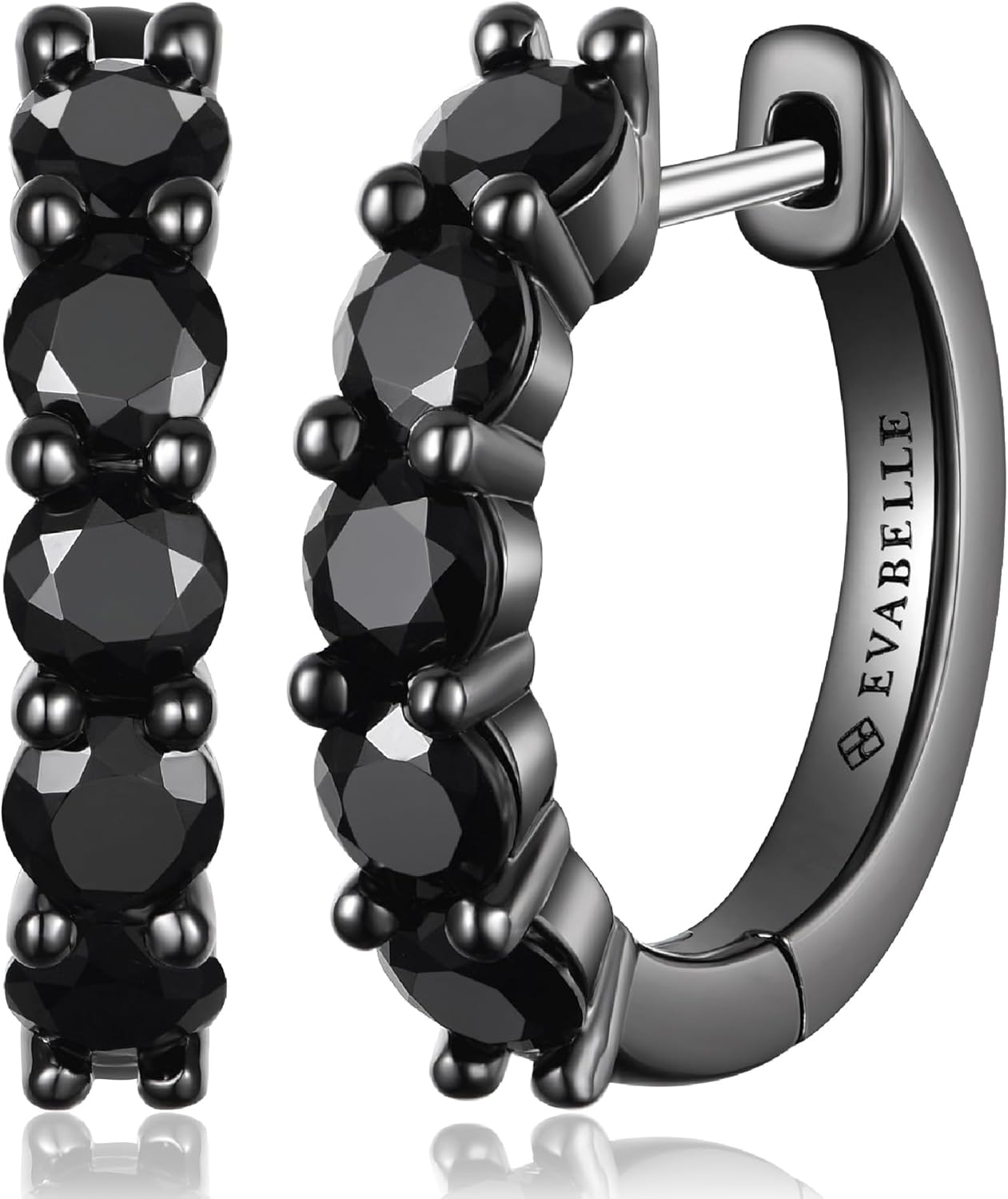 Manufacturer  Evabelle Gold Hoop Earrings for Women 14K Real Gold Plated Cubic Zirconia Diamond Hoop Earrings Huggie Hoop Earring Women Earrings Earring for Men 925 Sterling Silver Post Hypoallergenic  earring