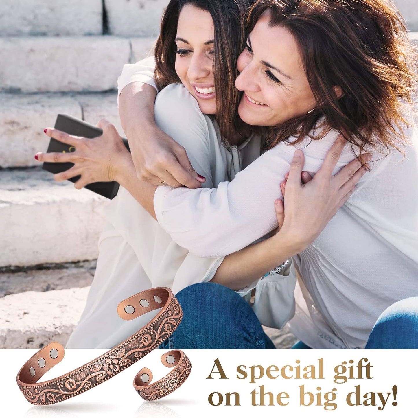 Manufacturer  Lymphatic Drainage Ring & Copper Bracelet for Women, Magnetic Lymph Detox Ring and Magnetic Copper Bracelet, 100% Solid Pure Copper Jewelry Gift  bracelets