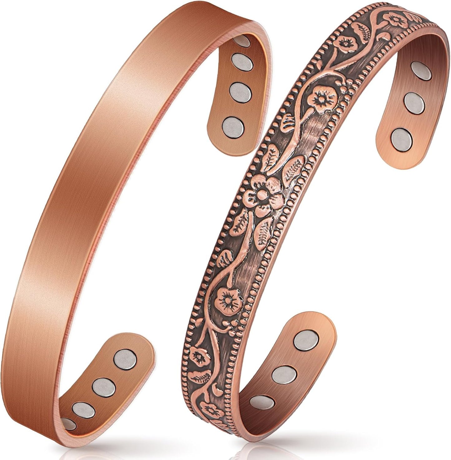 Manufacturer  Lymphatic Drainage Ring & Copper Bracelet for Women, Magnetic Lymph Detox Ring and Magnetic Copper Bracelet, 100% Solid Pure Copper Jewelry Gift  bracelets