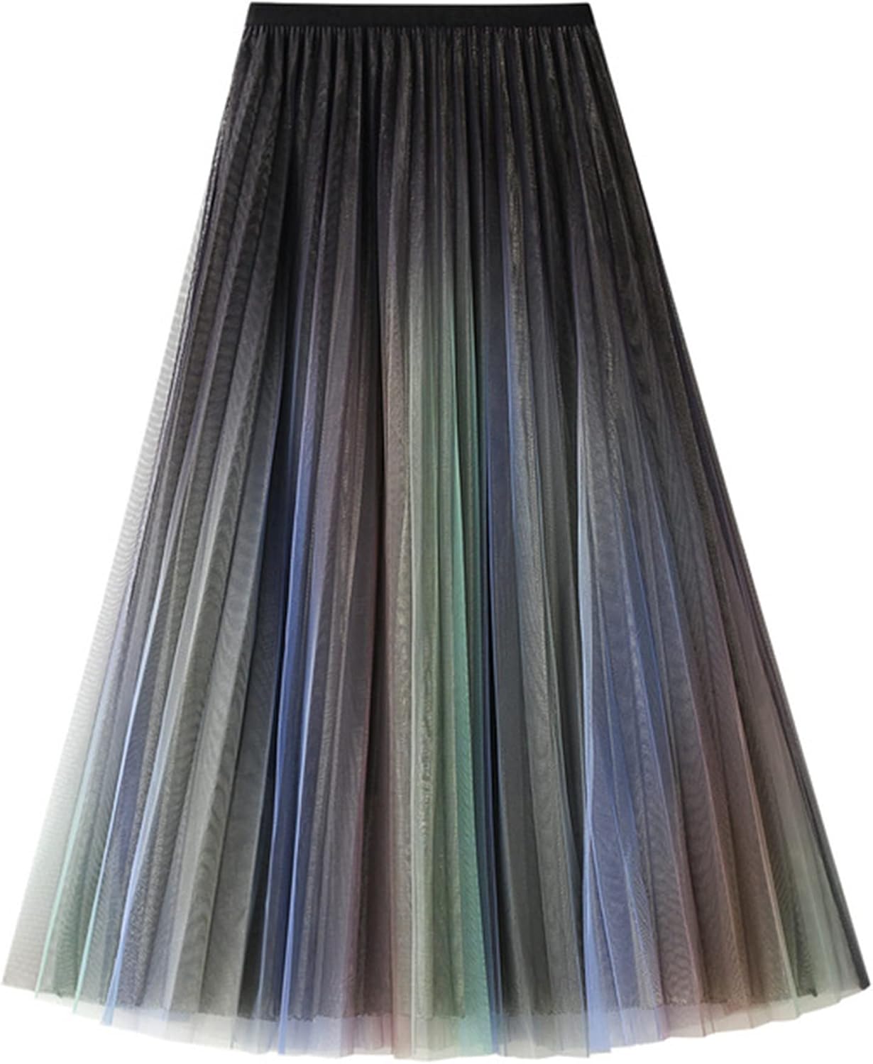 Manufacturer  Dirholl Women's A-Line Fairy Patterned Elastic Waist Ruffle Tulle Layered Midi Skirts