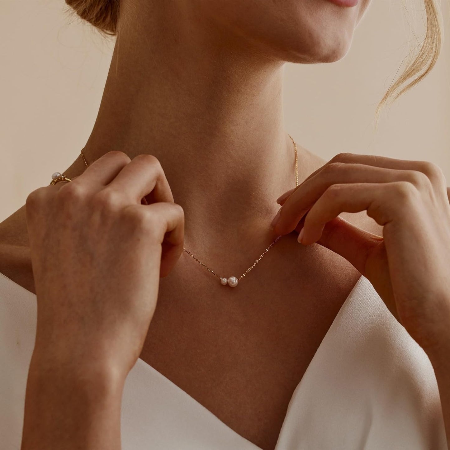 Manufacturer  Gold Pearl Necklaces for Women Girls Trendy 14k Gold Plated Dainty Necklace Simple Pearl Single Charm Pendant Necklace Women's Jewelry Best Friend Birthday Gifts Gold Jewelry for Women  Necklace