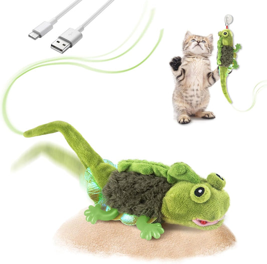Manufacturer  Migipaws Cat Toys, Touch Activated Flapping Chirping Lizard Kitten Toy with Catnip for Indoor Cats Kicker, Rechargeable (Green)    Cat toy