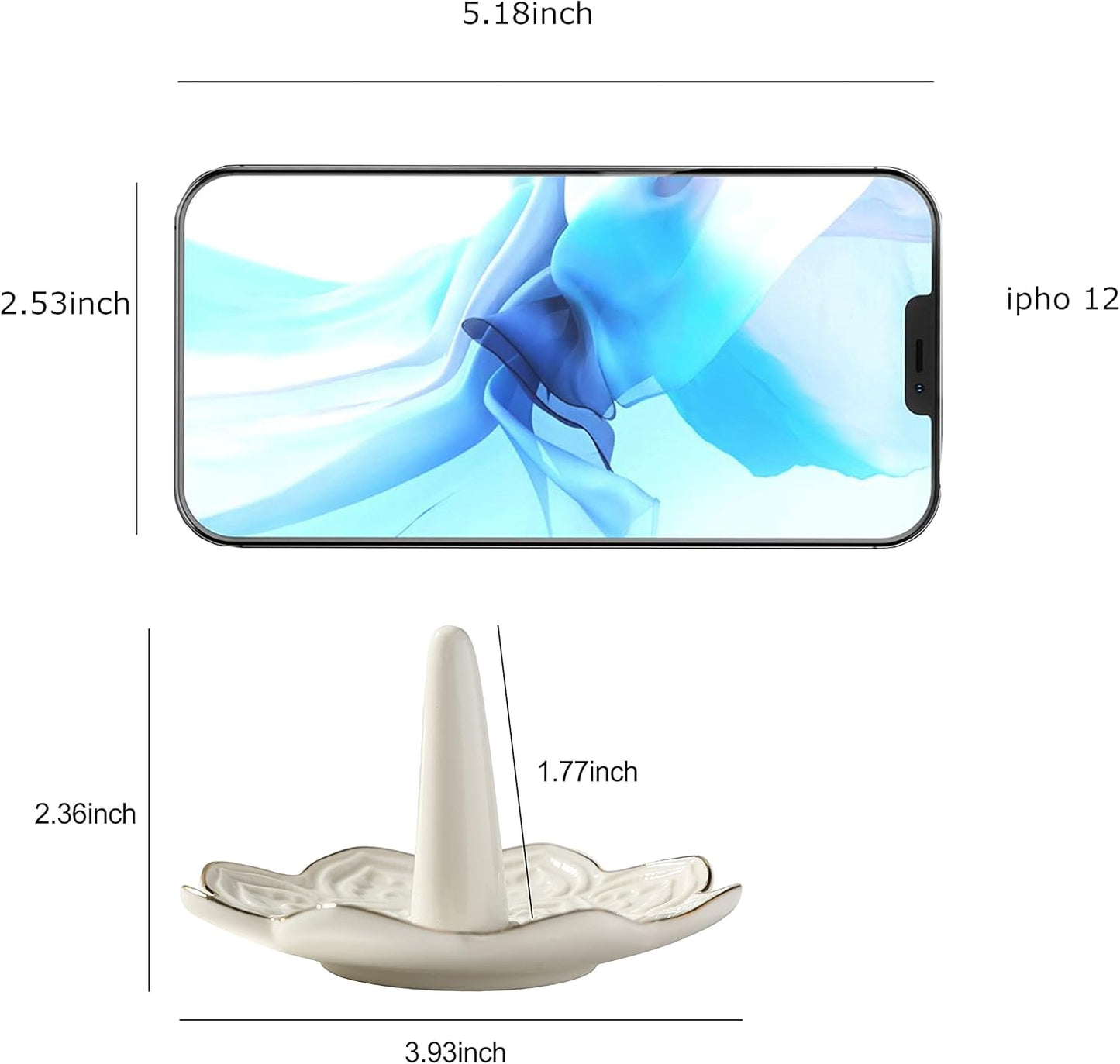 Manufacturer  Ceramic White Mandala Jewelry Holder Decorative Ring Holder/Trinket Tray Valentine Engagement Wedding Birthday Gifts for Women Her   rings