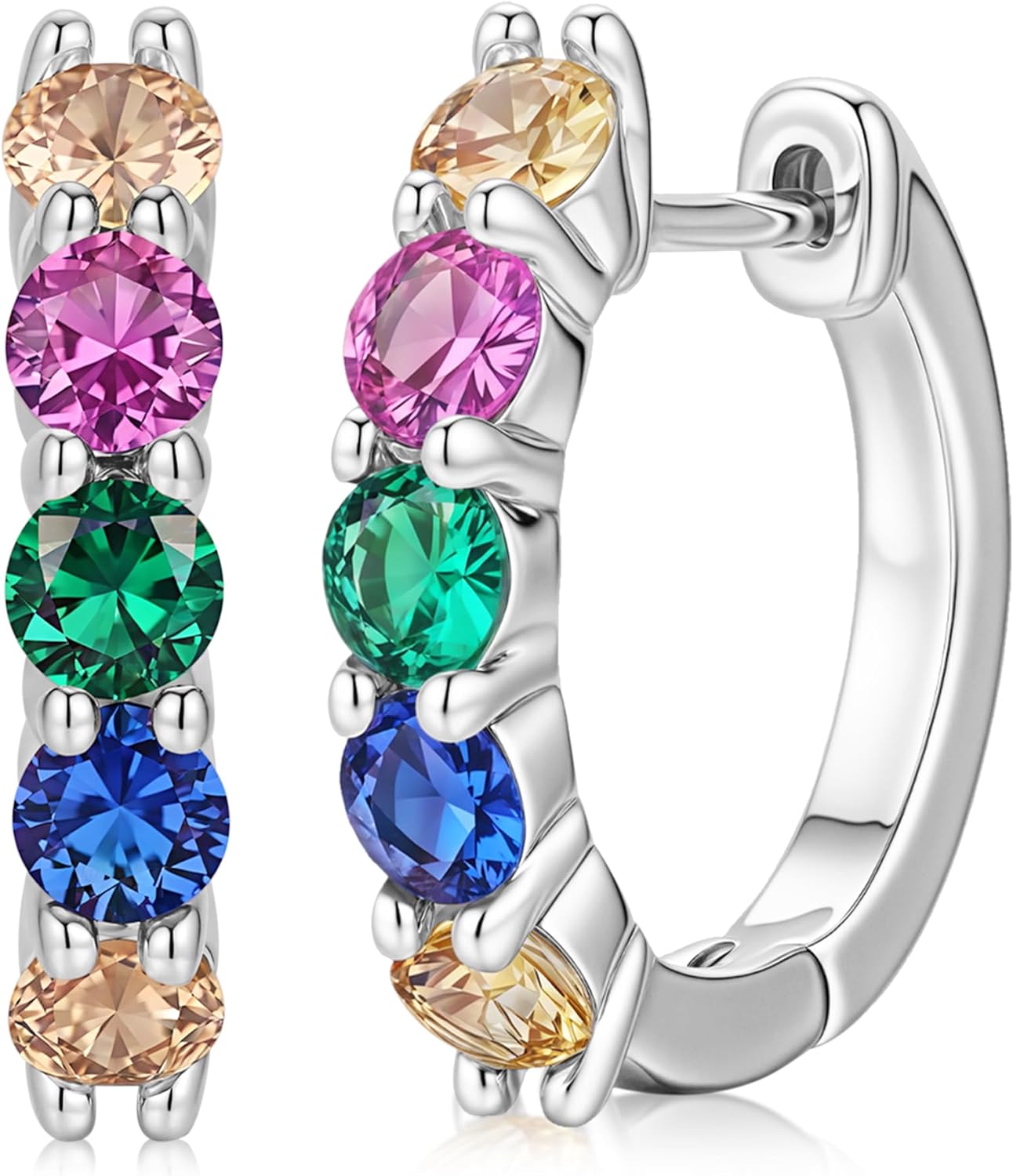 Manufacturer  Evabelle Gold Hoop Earrings for Women 14K Real Gold Plated Cubic Zirconia Diamond Hoop Earrings Huggie Hoop Earring Women Earrings Earring for Men 925 Sterling Silver Post Hypoallergenic  earring