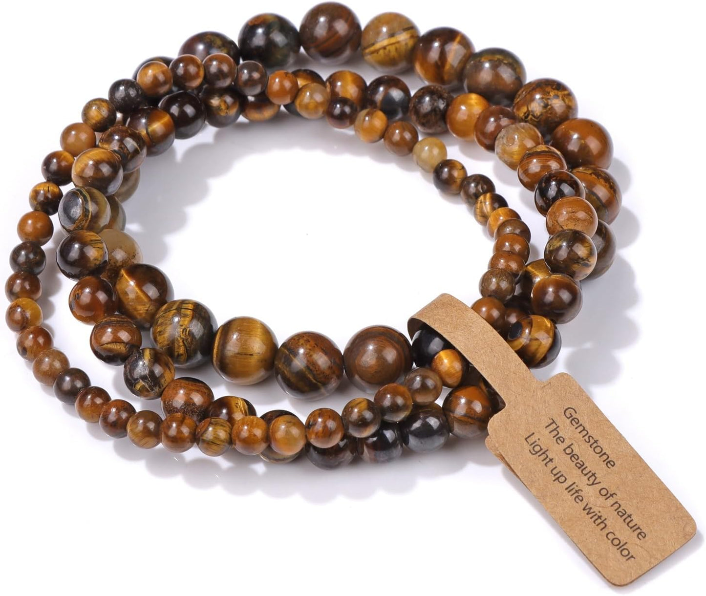 Manufacturer  3 PCS Healing Crystal Bracelets for Women 8mm Natural Stone Beaded Stretch Bracelet Amethyst Jewelry Gifts  bracelets