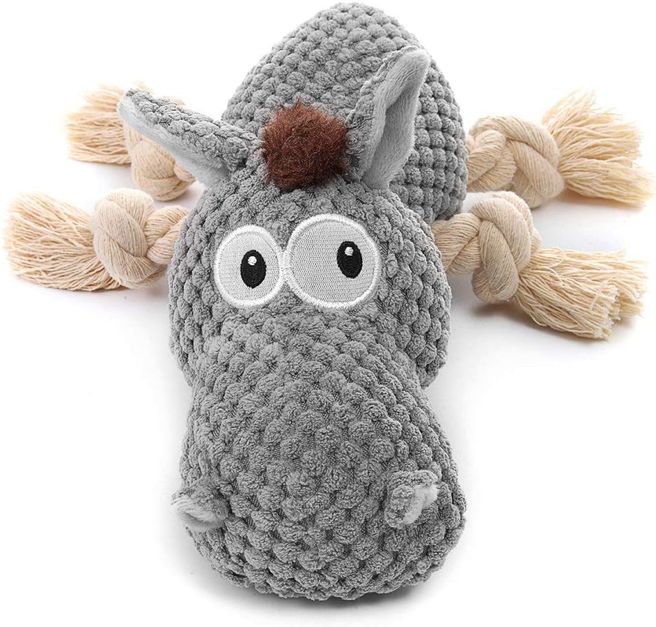 Manufacturer   Dog Toy, Large Dog Squeaky Toys, Stuffed Animal Dog Plush Toy for Puppy, Small, Middle, Large Dogs (Donkey(Grey))    Dog toy