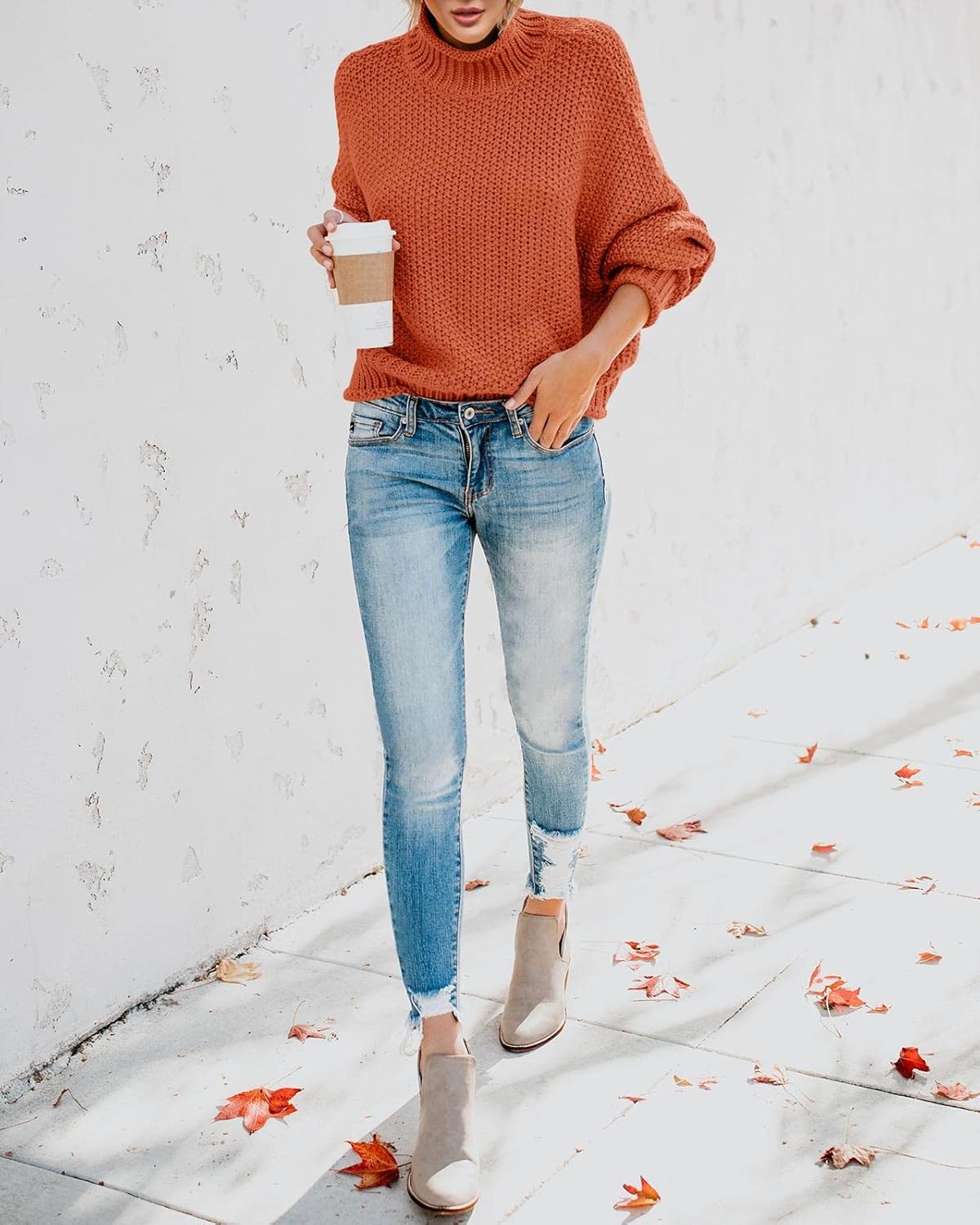 Manufacturer  Saodimallsu Womens Turtleneck Oversized Sweaters Batwing Long Sleeve Pullover Loose Chunky Knit Jumper   sweaters