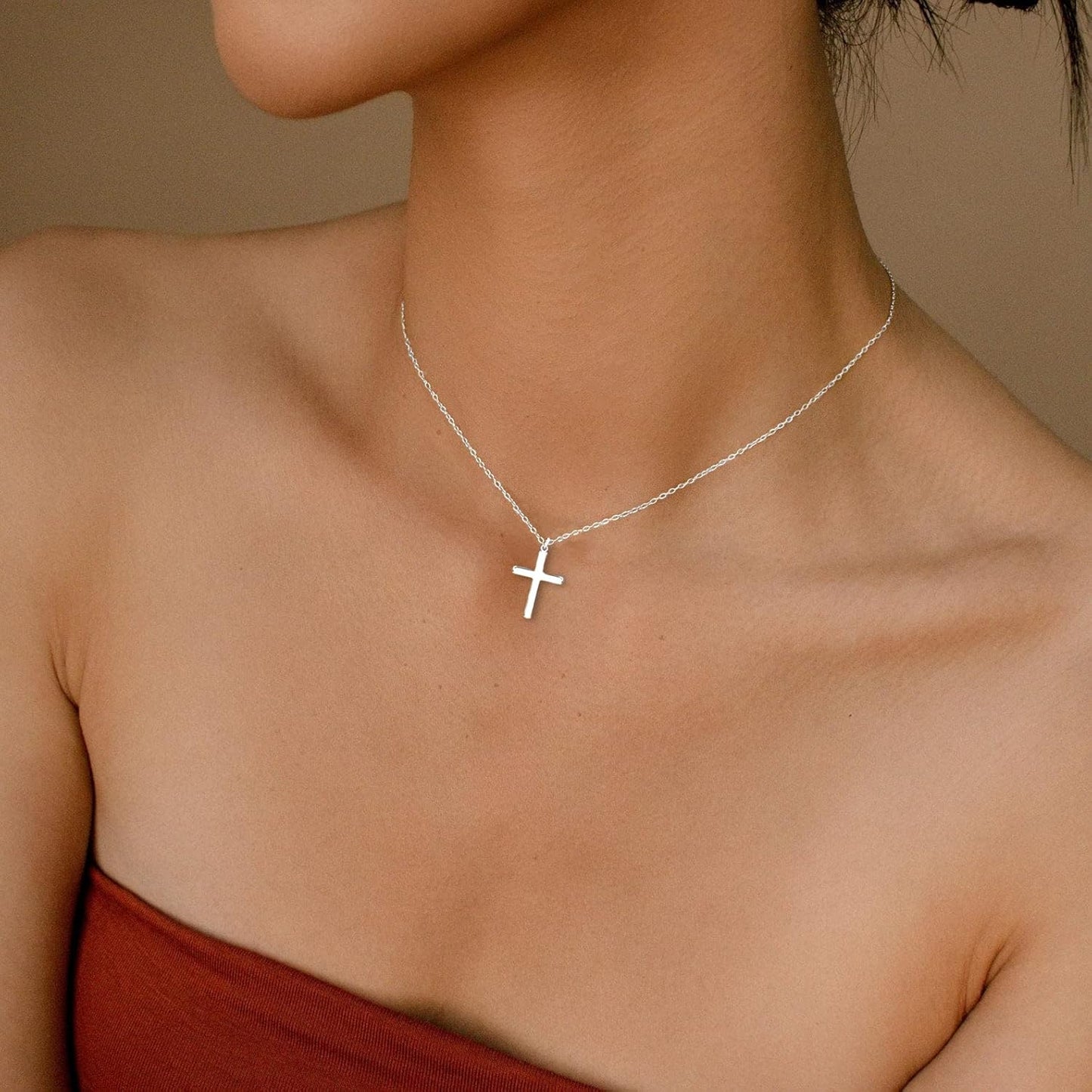 Manufacturer  Moodear Cross Necklace for Women - Dainty 925 Sterling Silver/Gold Plated Layered Cross Pendant Simple Small Necklaces for Women Trendy Jewelry Gifts  Necklace