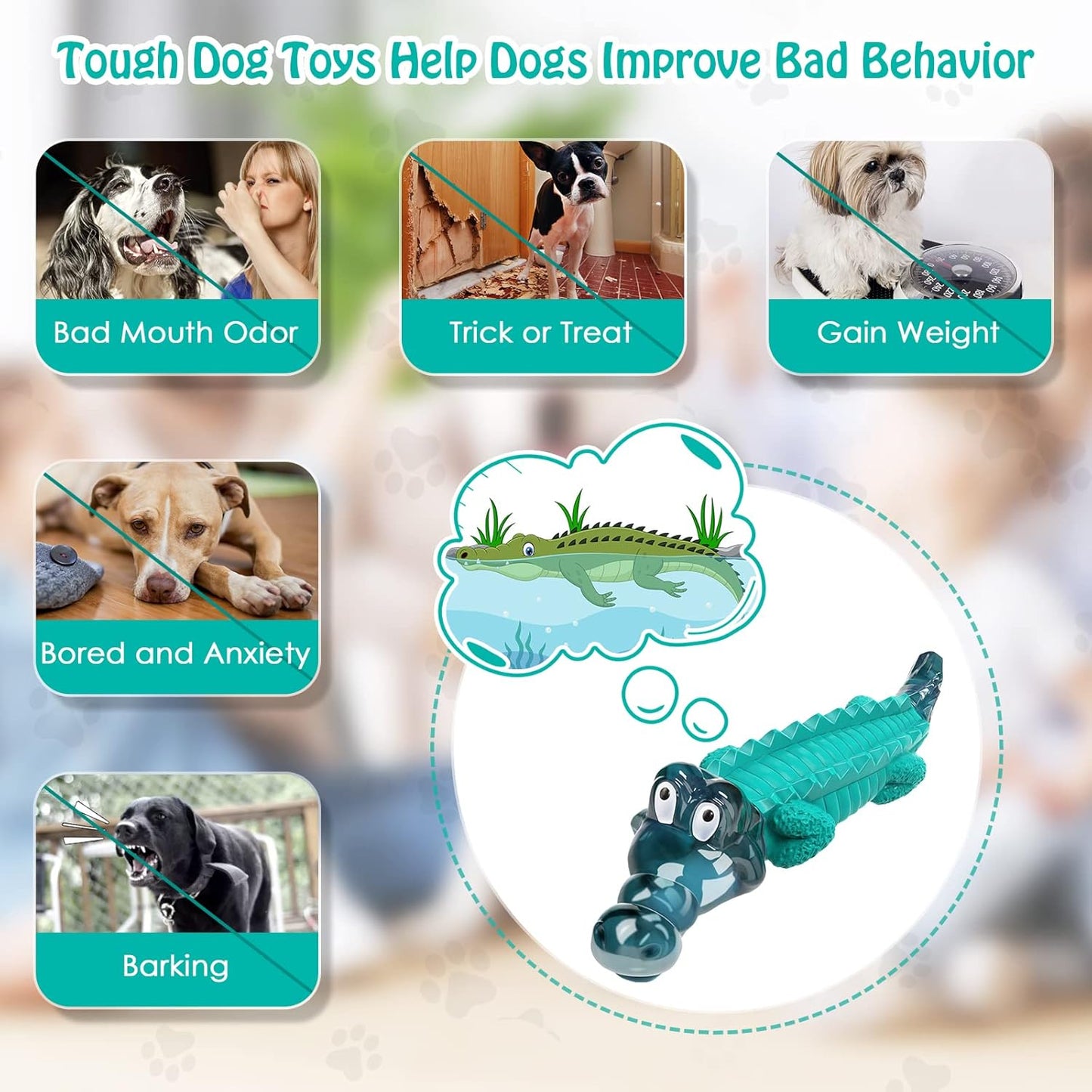 Manufacturer   Dog Toys for Aggresive Chewers - Tough,Indestructible Dog Toys for Large, Medium,Small Breed to Keep Them Busy    Dog toy