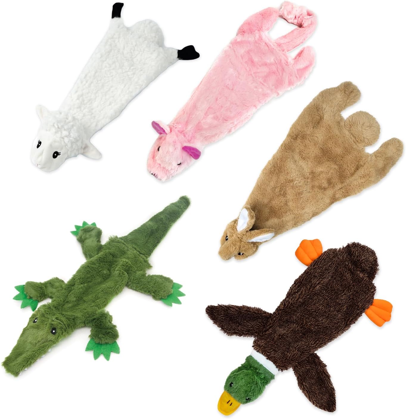 Manufacturer   Best Pet Supplies Squeaky Dog Toys with Soft Durable Fabric for Small, Medium and Large Pets Interactive Toy for Indoor Play, Supports Active Biting and Play - 4 Figures, Small    Dog toy