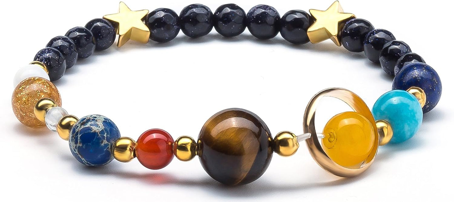 Manufacturer  Manufacturer  Fesciory Women Solar System Bracelet Universe Galaxy The Eight Planets Guardian Star Natural Stone Beads Bracelet Bangle Gifts  bracelets