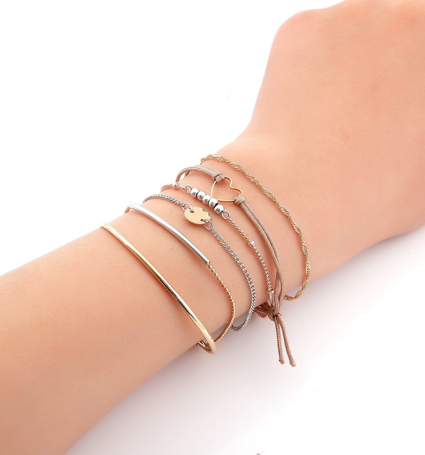 Manufacturer  Layered Bracelet Set Assorted Beaded Bracelet Multiple Stackable Wrap Bangle Jewelry Adjustable  bracelets