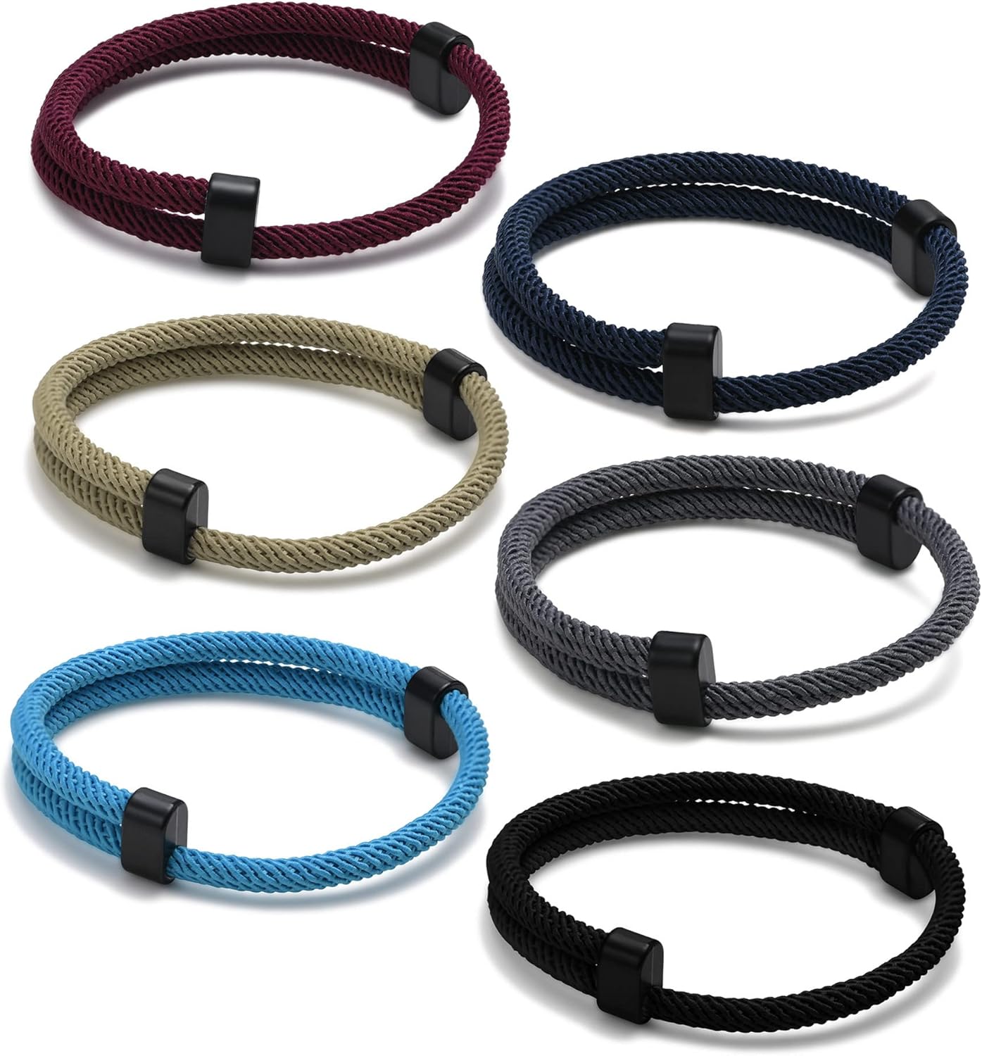 Manufacturer  TempBeau Nautical Braided Rope Bracelets Set - 6 Pcs Adjustable Braided Cord Bracelet, Handmade Navy Marine String Bracelet with Metal Knot, Men Women Braided Bracelets Gifts  bracelets