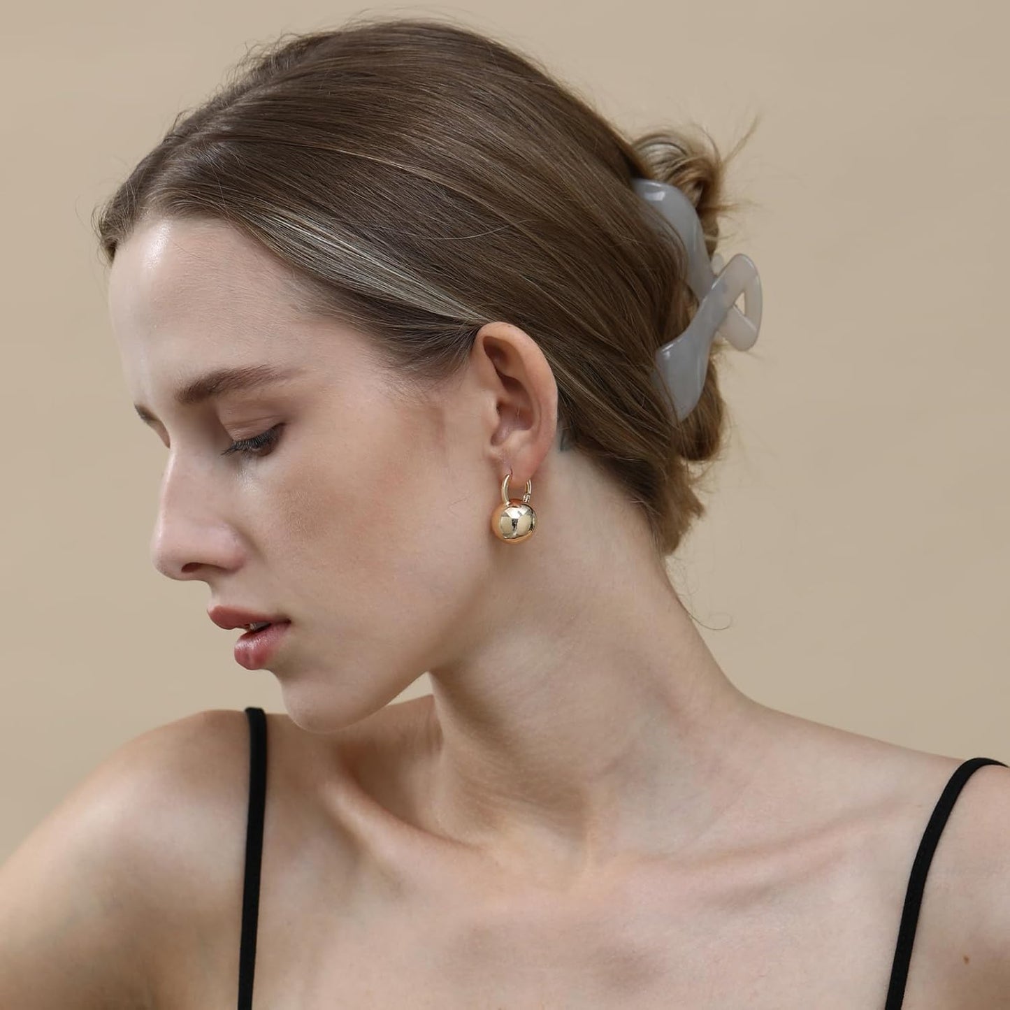 Manufacturer  Ascona Gold/Silver Plated Hoop Earrings, Gold Plated Ball Drop Dangle Hypoallergenic Lightweight Earrings for Women  earring