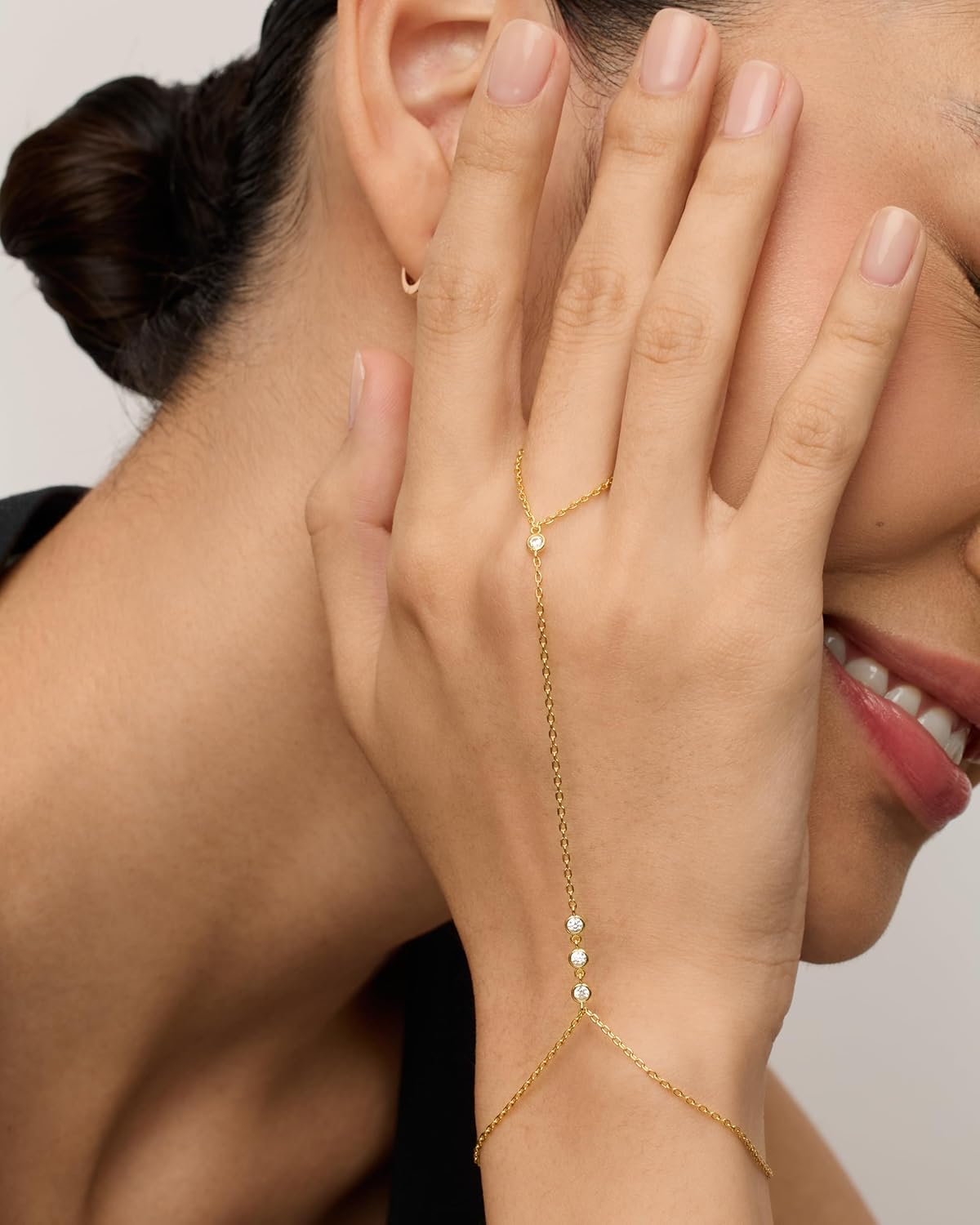 Manufacturer  PAVOI 14K Gold Plated Freshwater Pearl Gold Hand Chain Bracelet for Women - Trendy Ring Bracelet Hand Chain Body Jewelry  bracelets