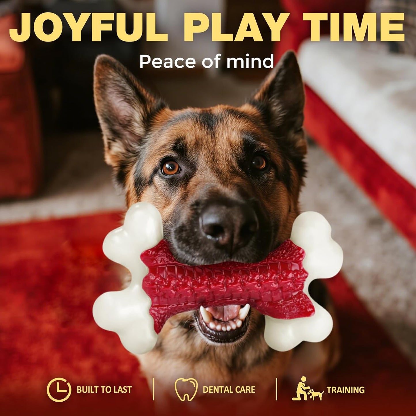 Manufacturer   Tough Dog Toys, Toys for Aggressive Chewers Large Breed, Chew Dogs, Bone Toy Nylon Dogs Almost Indestructible    Dog toy