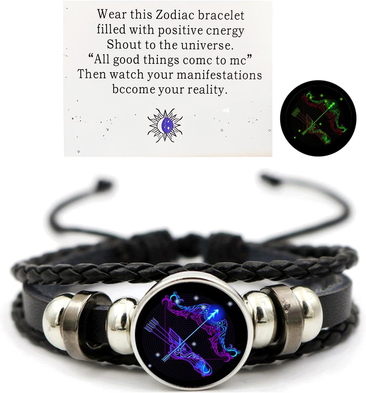 Manufacturer  Zodiac Signs Spirit Bracelet Zodiac Bracelet for Women Men Adjustable 12 Constellation Bracelet Multilayer Zodiac Black Leather Bracelets Zodiac Sign Wrap Bracelet for Women Men Birthday Jewelry  bracelets