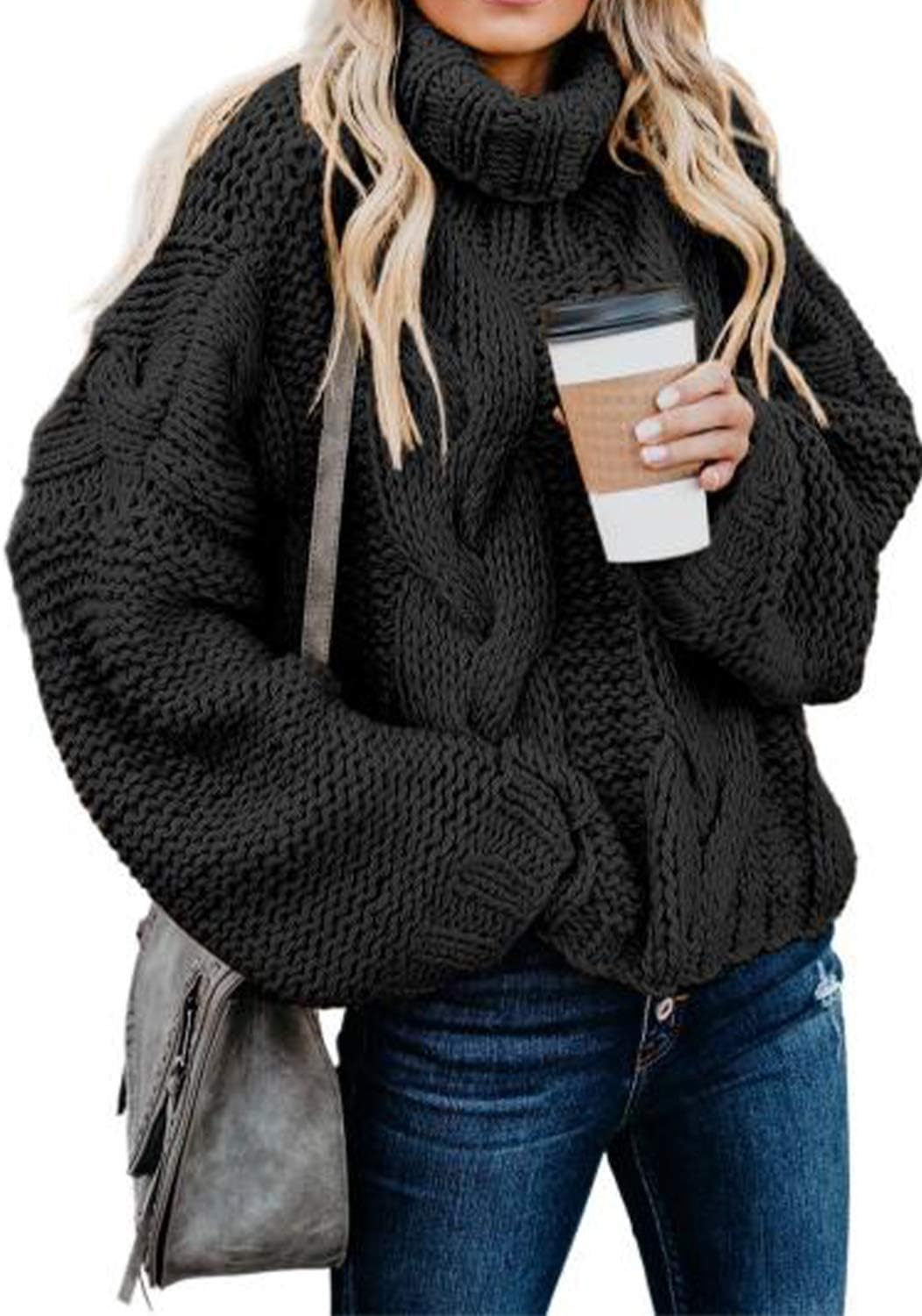 Manufacturer  Dokotoo Womens  Winter Fall Solid Turtleneck High Neck Balloon Long Sleeve Sweaters Pullover Outerwear   sweaters