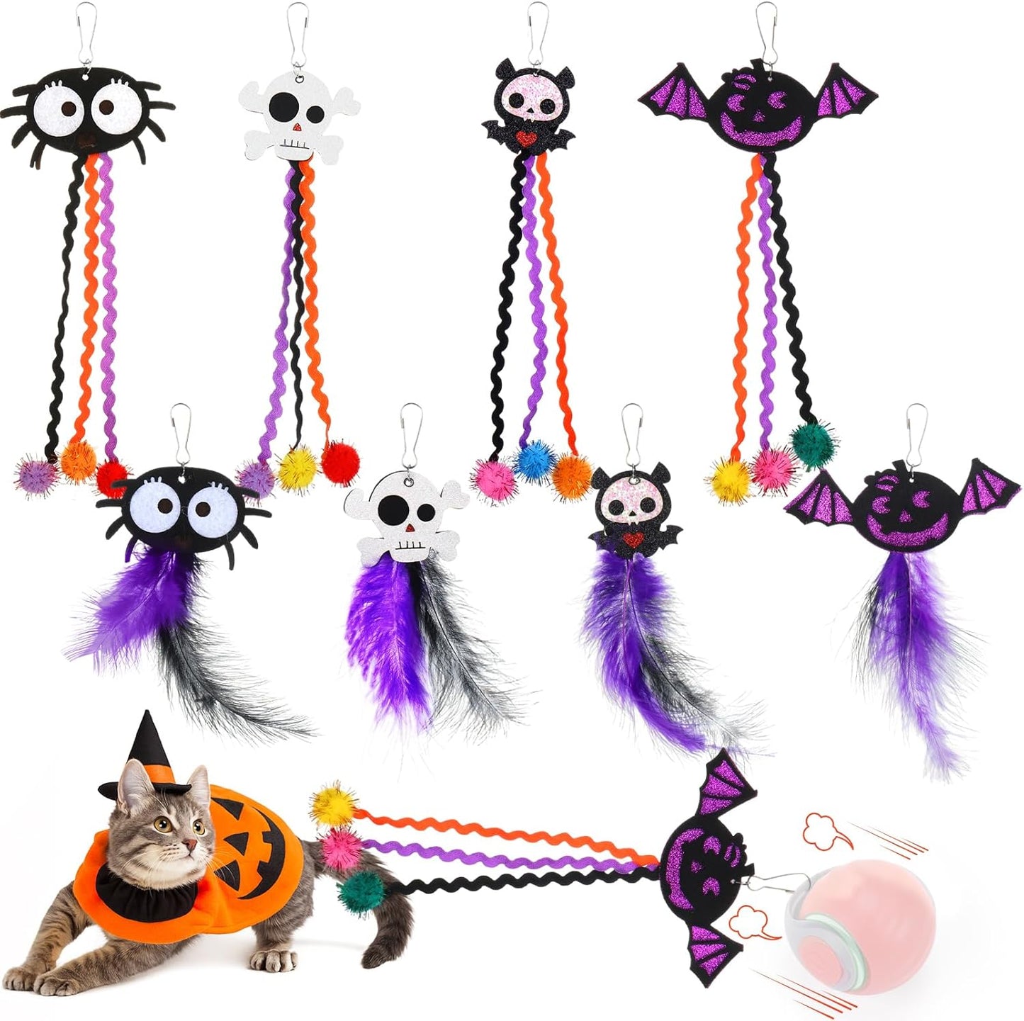 Manufacturer  BABORUI Interactive Cat Toy Ball - Automatic Interactive Cat Toys for Indoor Cats with 3 Tails, 2 Speeds Rechargeable Cat Enrichment Toys for Small/Medium/Large Cats to Keep Them Busy(Blue)    Cat toy