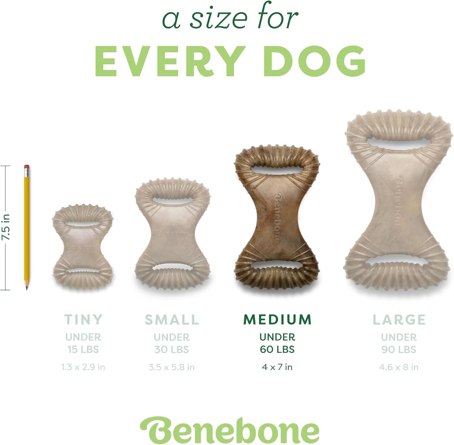 Manufacturer   Benebone Dental Durable Dog Chew Toy for Aggressive Chewers, Real Bacon, Made in USA, Medium    Dog toy