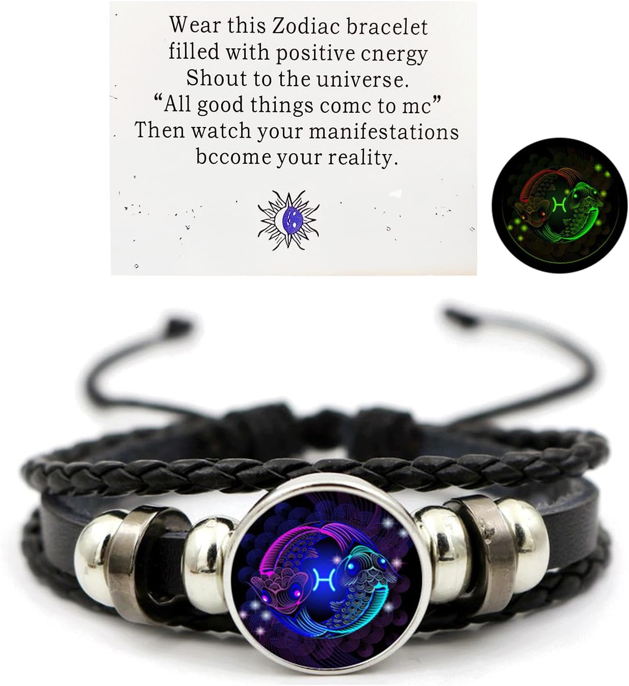 Manufacturer  Zodiac Signs Spirit Bracelet Zodiac Bracelet for Women Men Adjustable 12 Constellation Bracelet Multilayer Zodiac Black Leather Bracelets Zodiac Sign Wrap Bracelet for Women Men Birthday Jewelry  bracelets