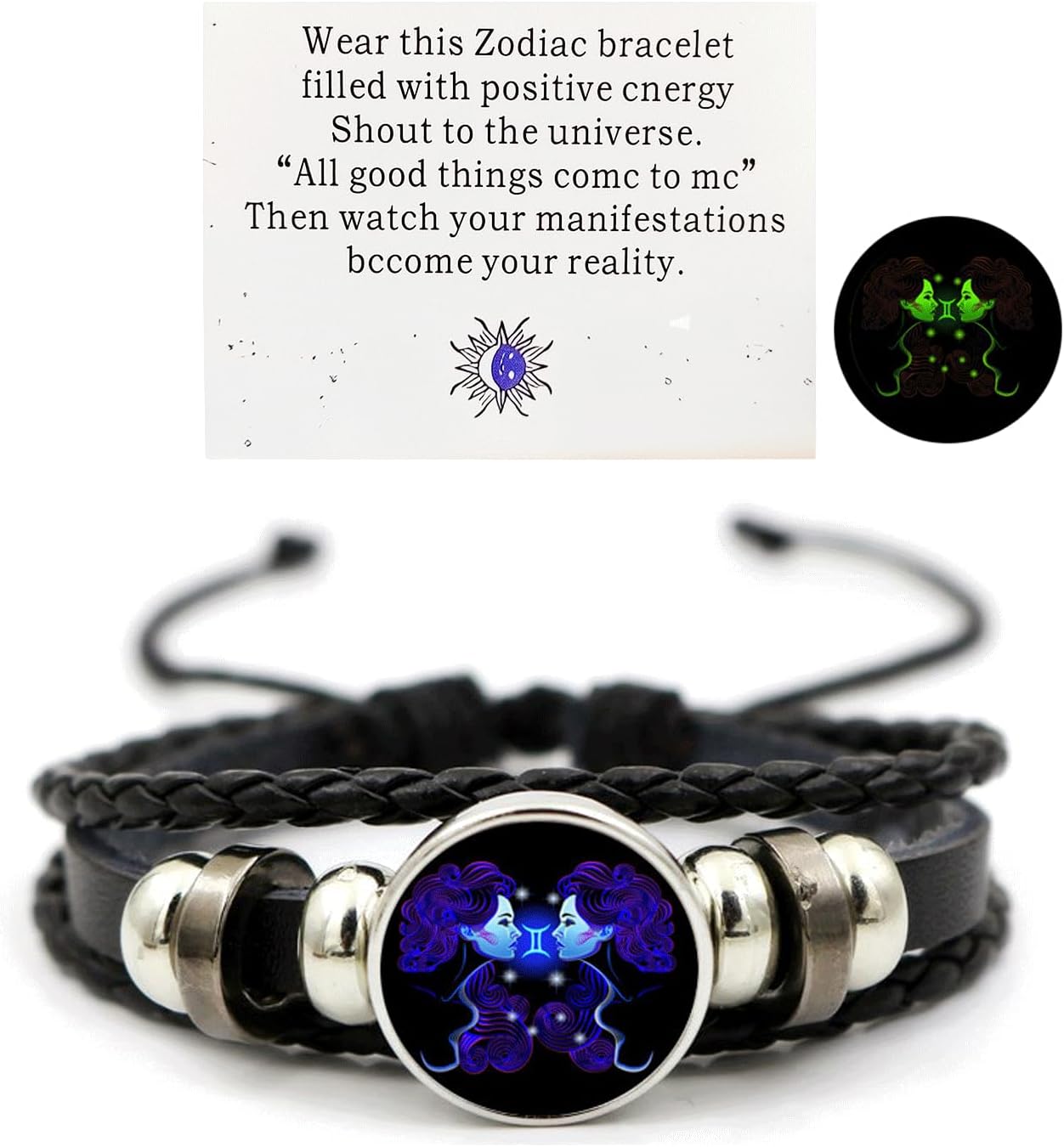 Manufacturer  Zodiac Signs Spirit Bracelet Zodiac Bracelet for Women Men Adjustable 12 Constellation Bracelet Multilayer Zodiac Black Leather Bracelets Zodiac Sign Wrap Bracelet for Women Men Birthday Jewelry  bracelets